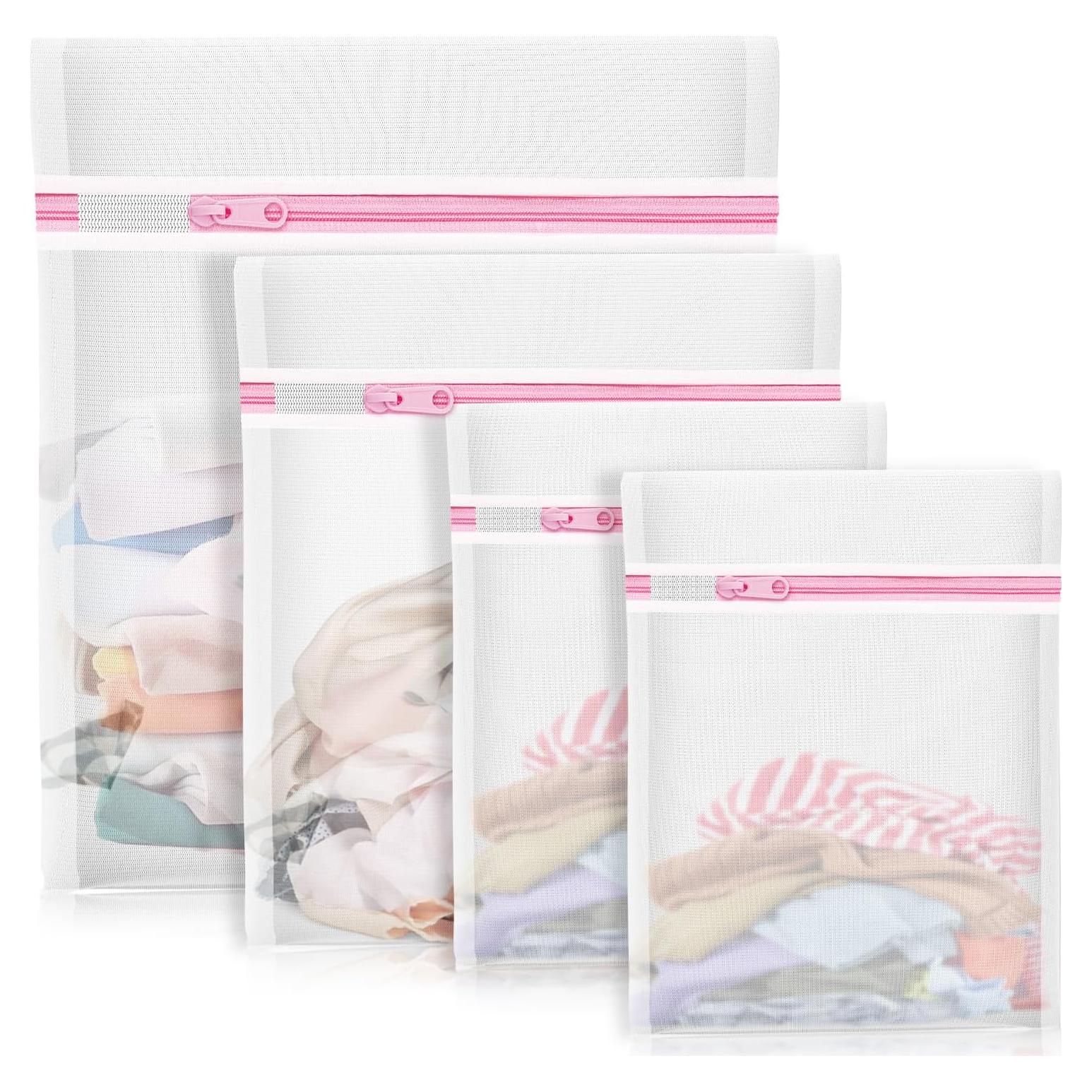 4 Bolsas de Lavandería MIAETFH Malla Fina para Prendas