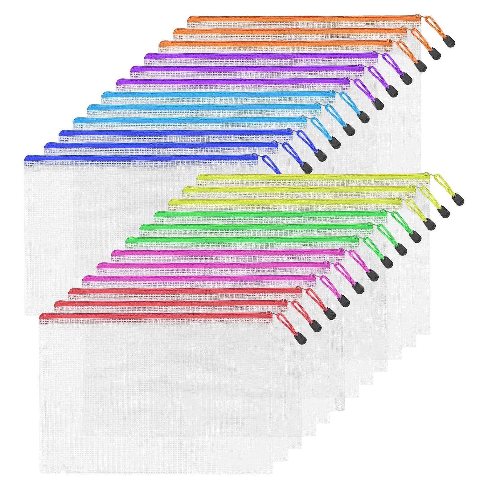 24 Bolsas de Cremallera A4 UMETDO Transparentes PVC