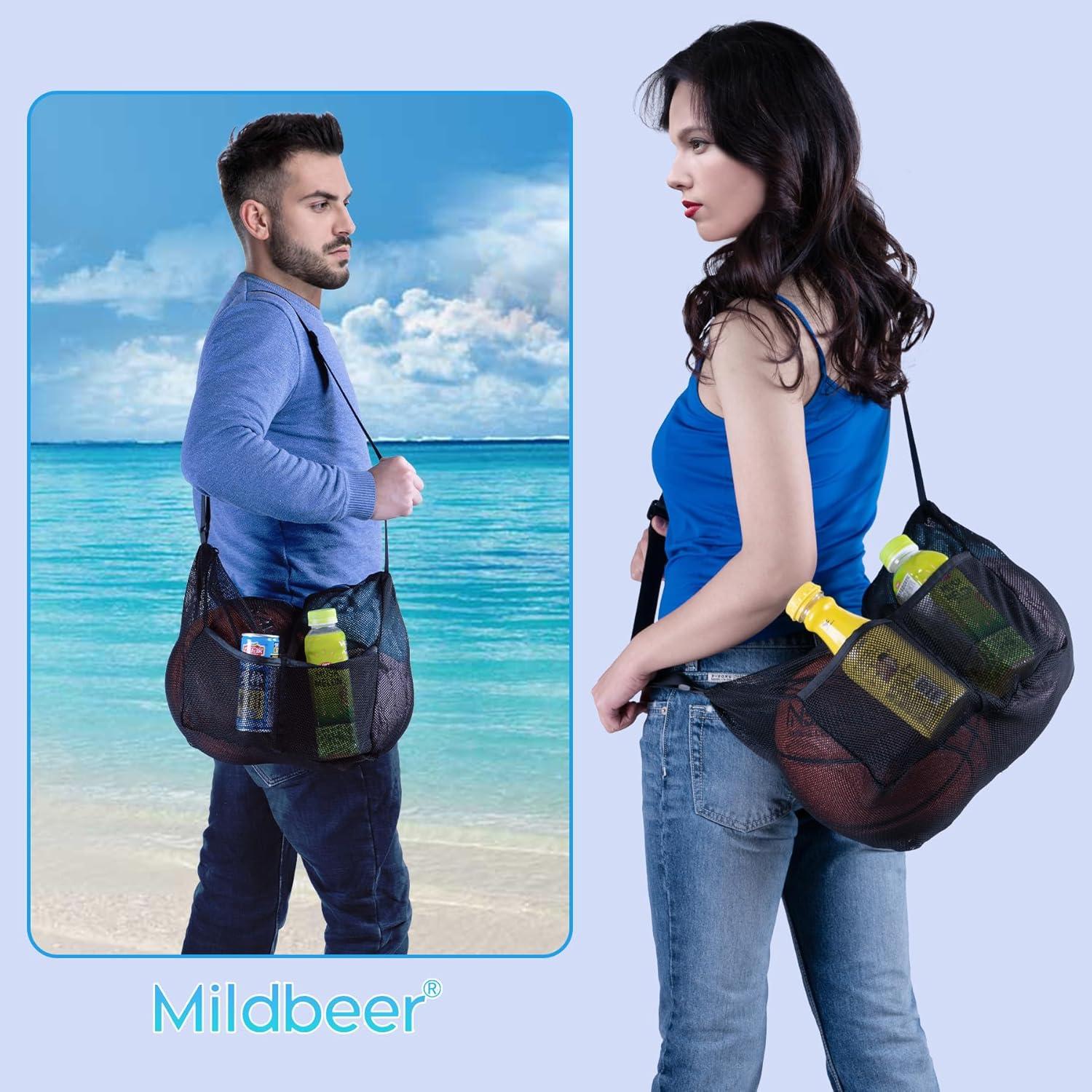 Bolsa de gimnasio Mildbeer malla cruzada 30x15x30 cm negra