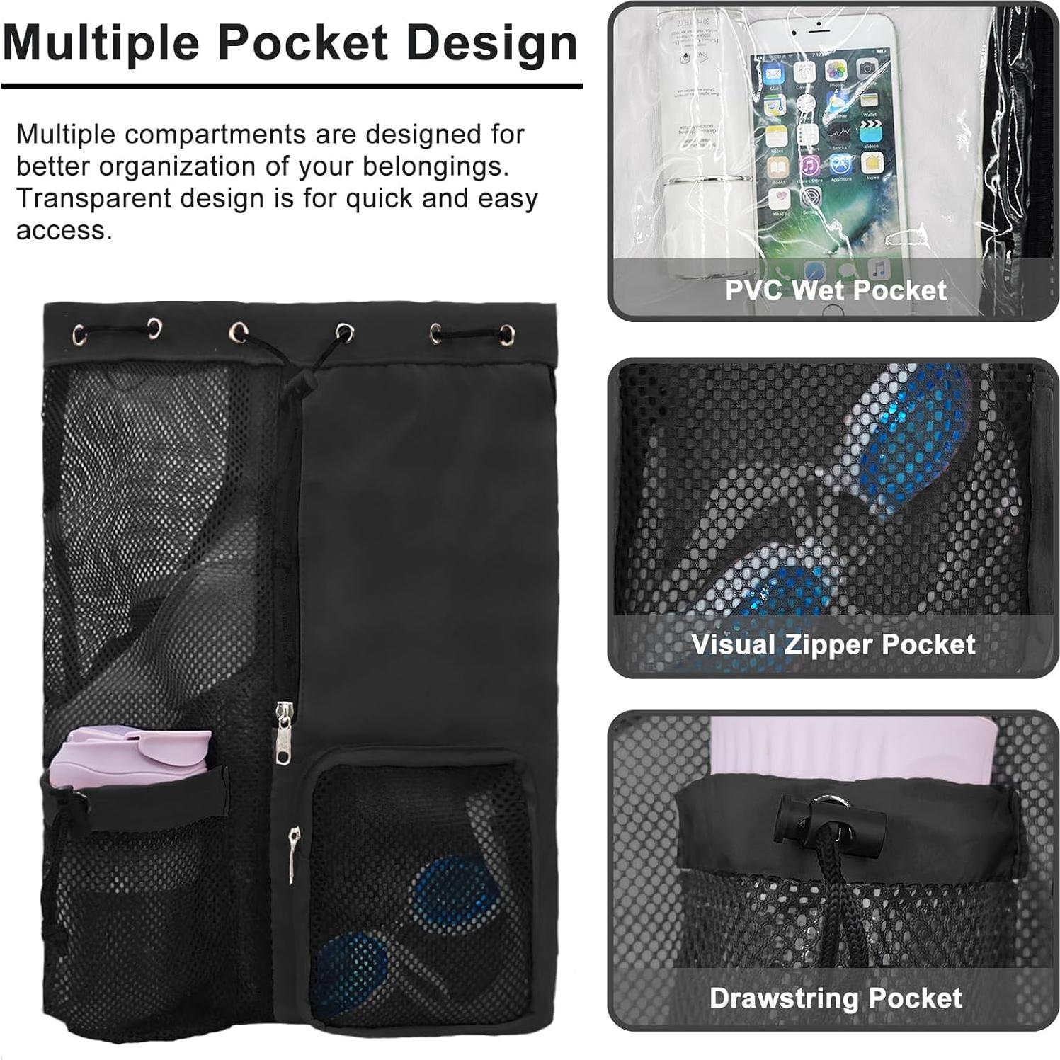 Mochila de Playa Malla Lifwimner Lf028 Impermeable 48x32cm