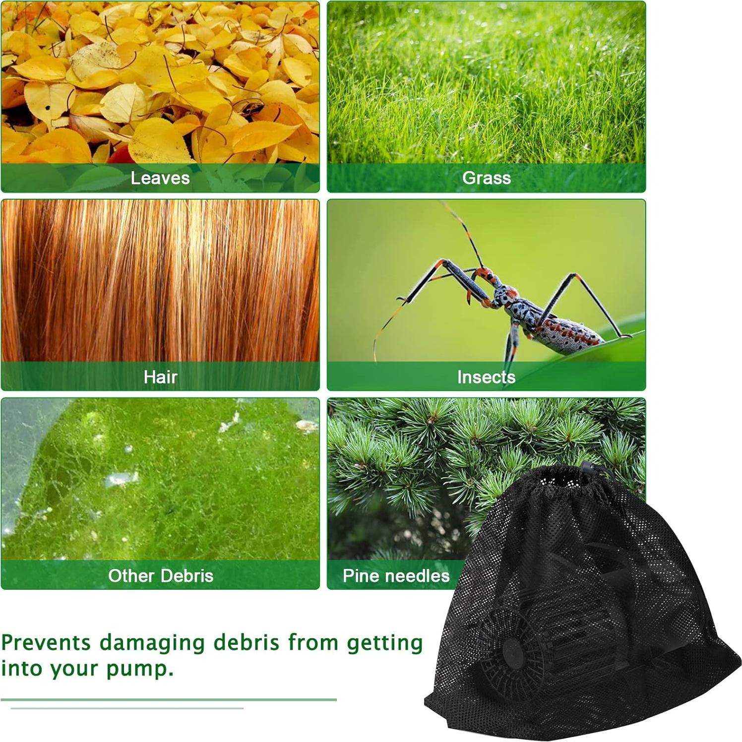 Bolsa de Filtro de Bomba Hecaty 45x45 cm Nylon Negro