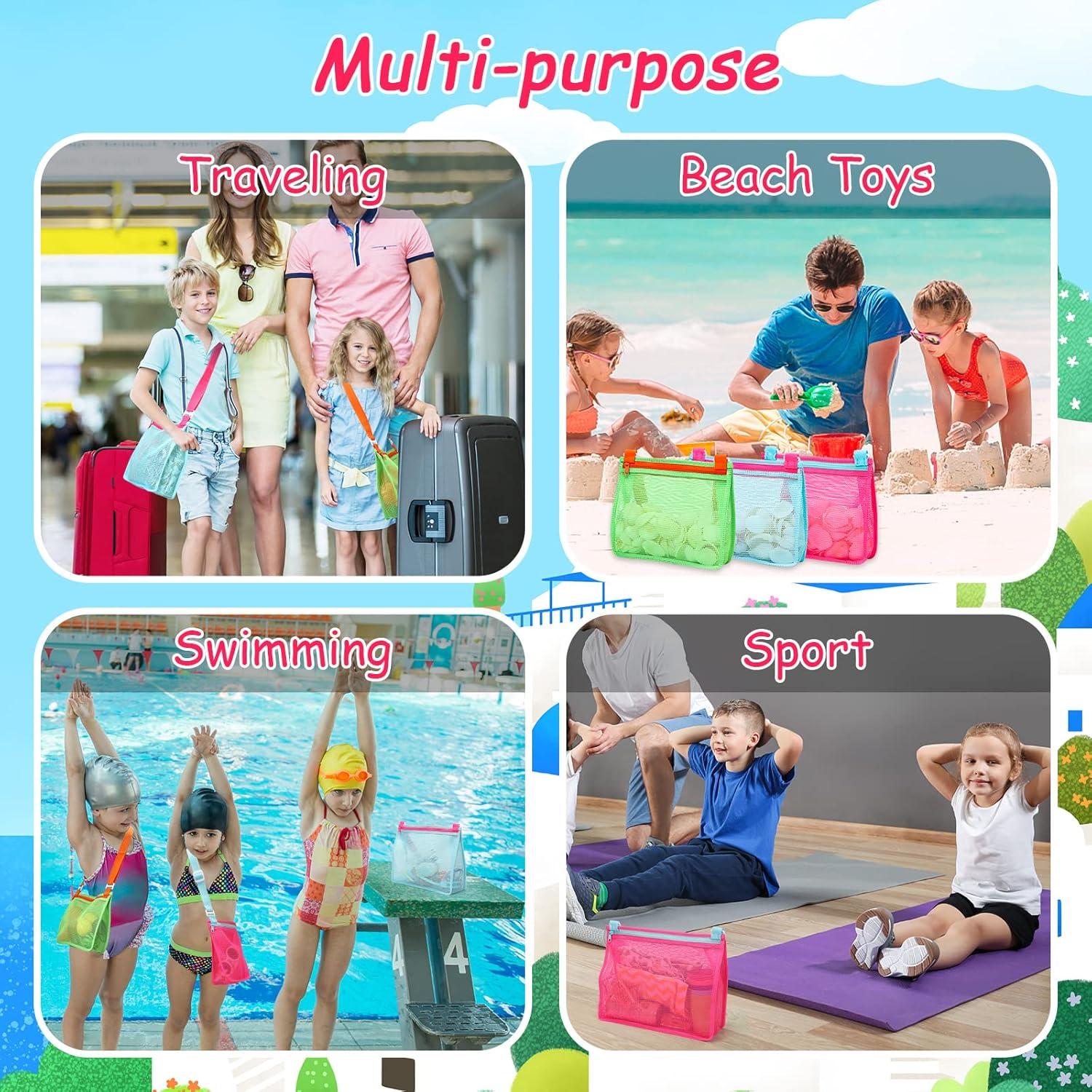 Bolsa de Playa Malla Tagitary 3 Unidades Niños Colores