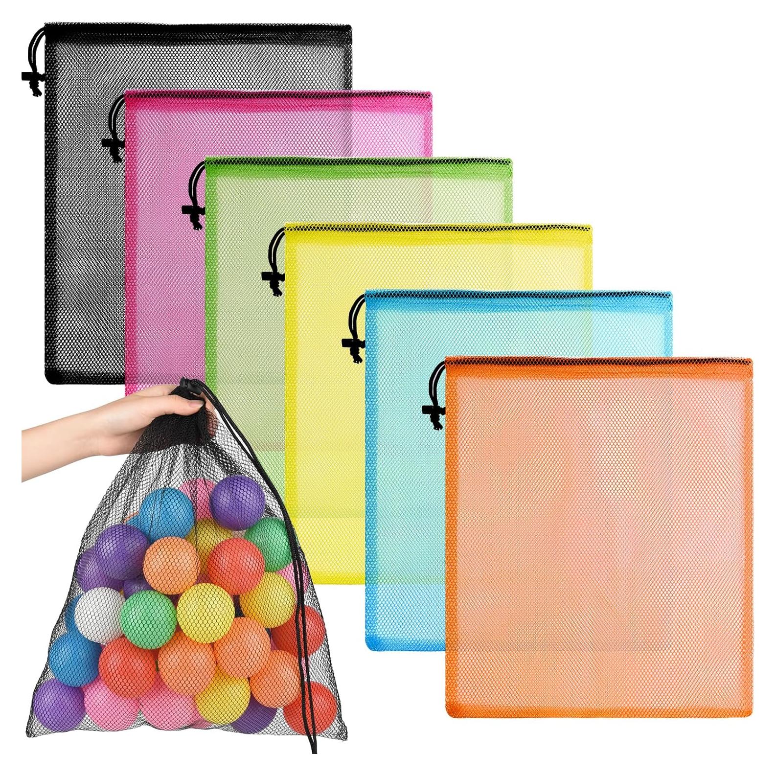 Bolsa de Malla PLULON 6 Pcs 45x30 cm con Cierre de Cordón