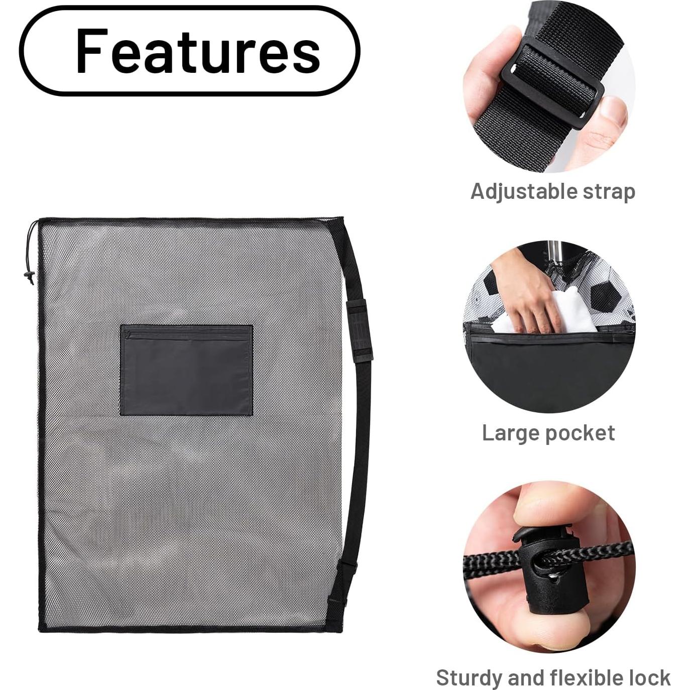 Bolsa de Malla para Pelotas OrgaWise 70x90cm Antideslizante