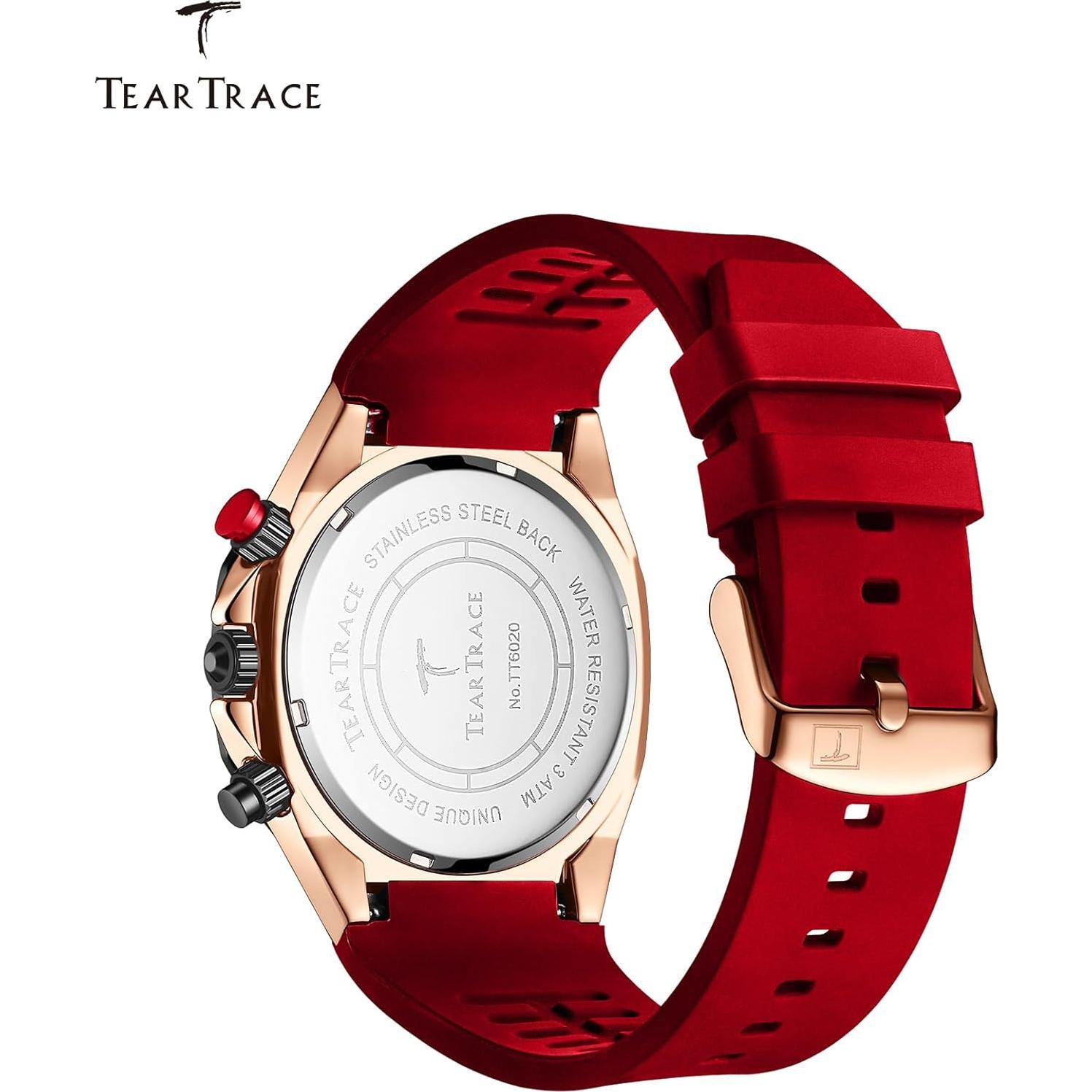 Reloj deportivo TEARTRACE TT-6020 cronógrafo 3ATM rojo