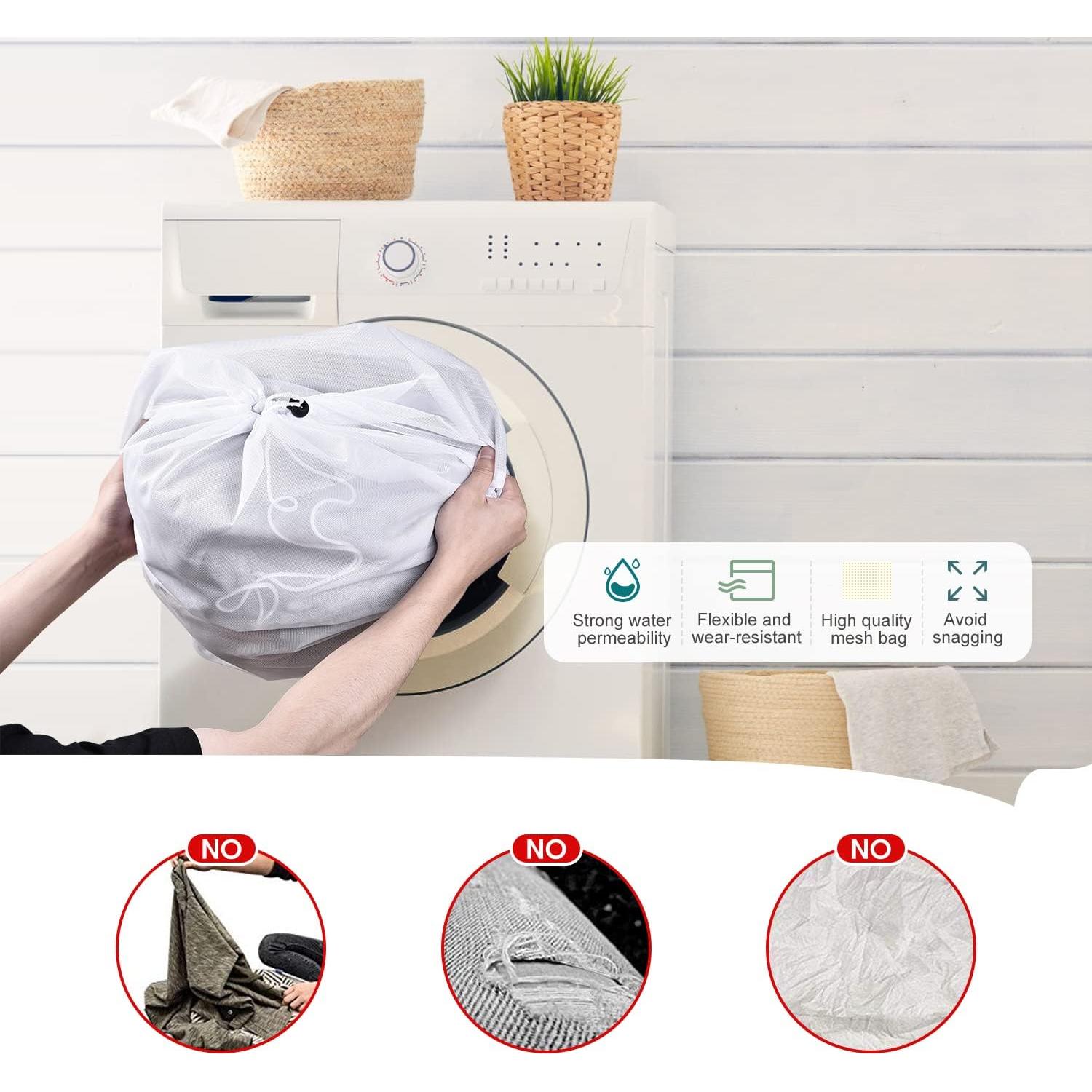 Bolsa de Lavandería OTraki 50,8 x 61 cm 2 Piezas Blanca