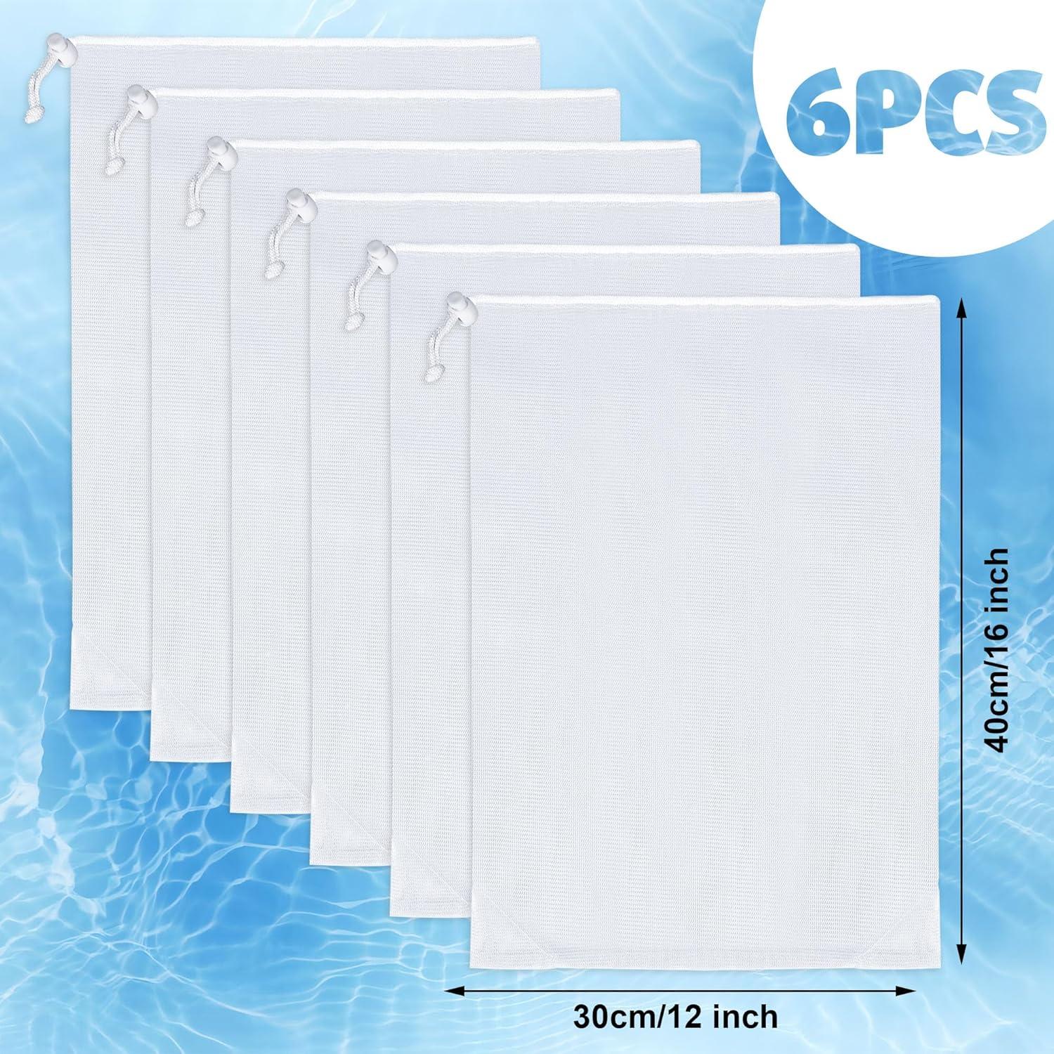 Paquete de 6 bolsas de malla nylon para aspiradora piscina