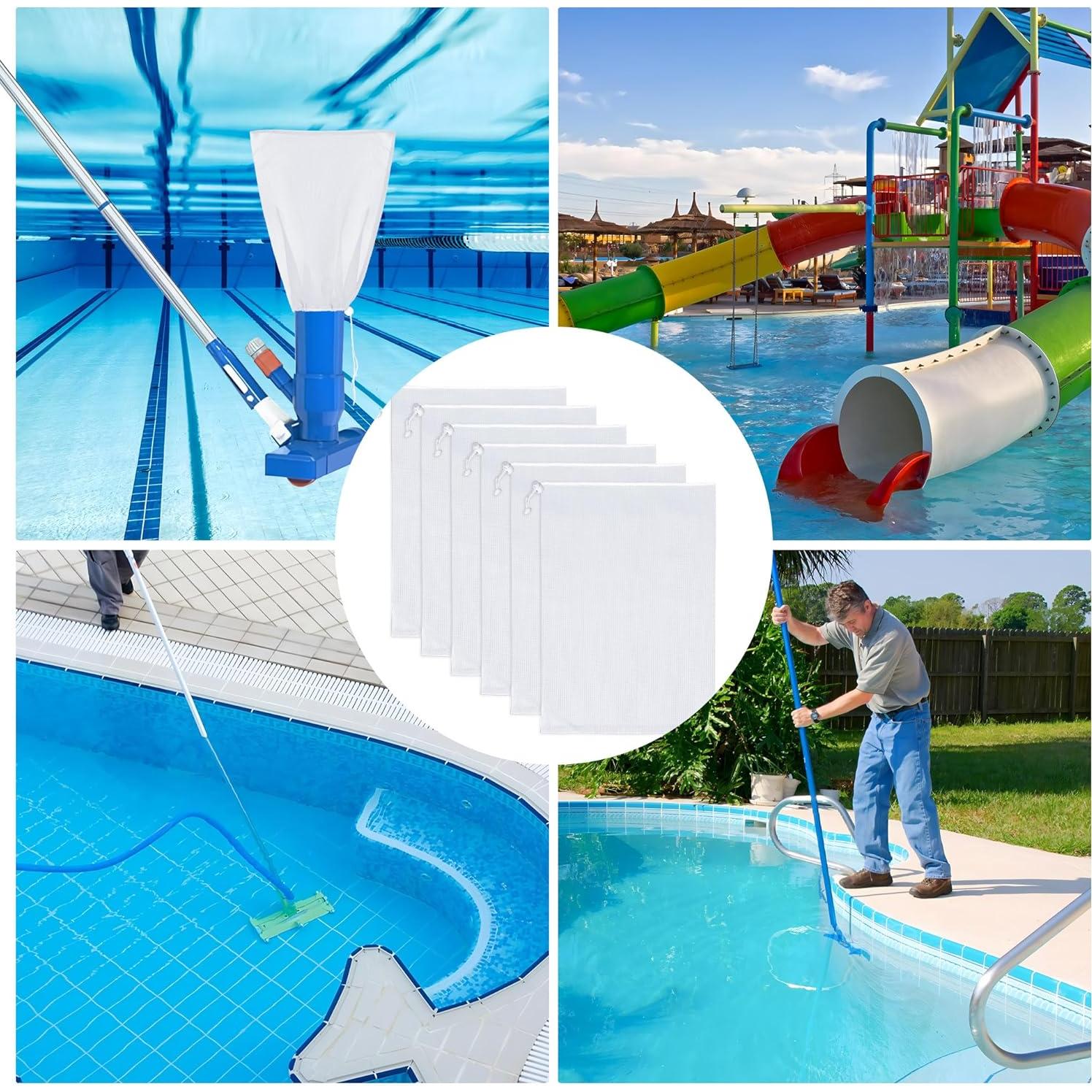 Paquete de 6 bolsas de malla nylon para aspiradora piscina