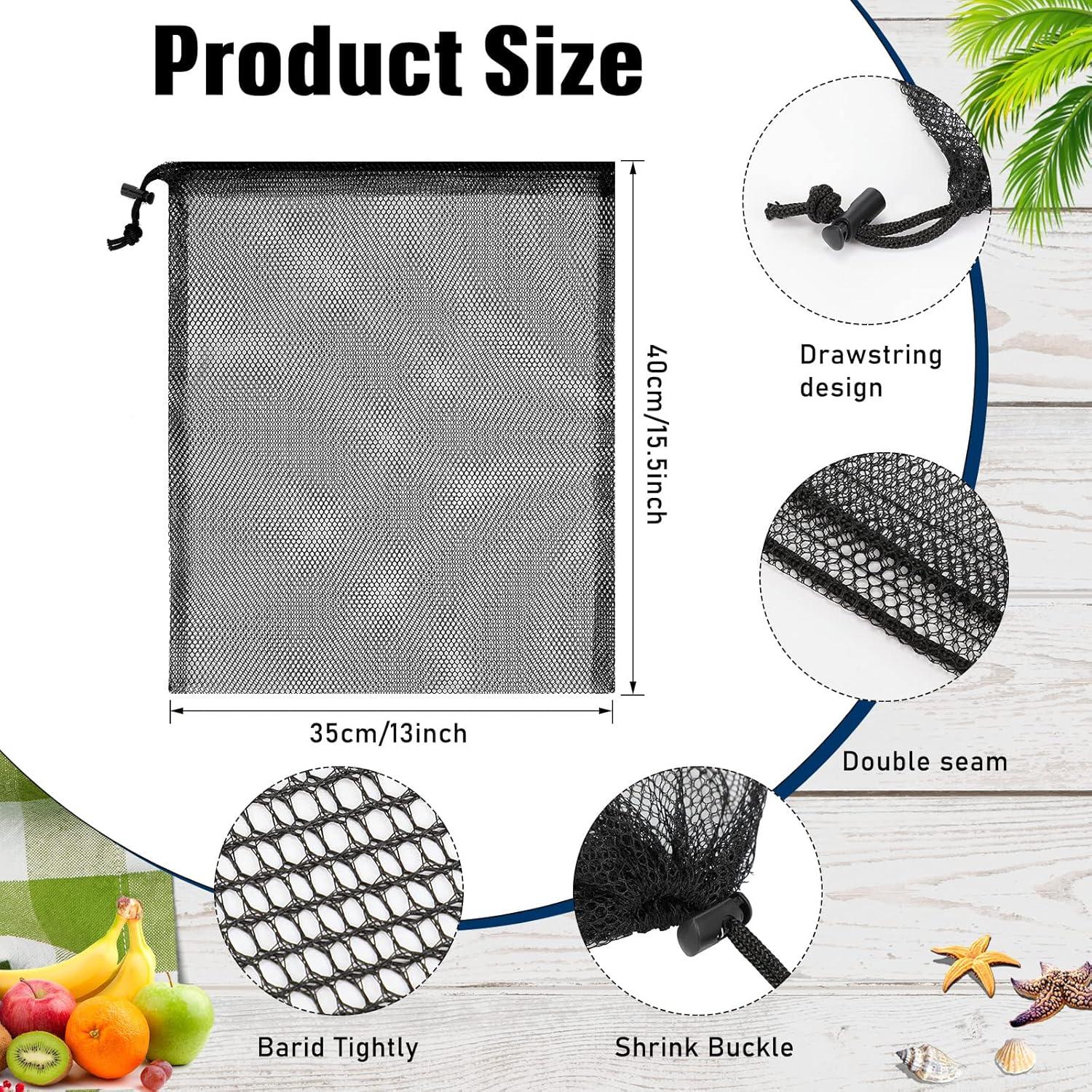 LEIFIDE 6 Bolsas de Malla Nylon con Cierre 33x39 cm