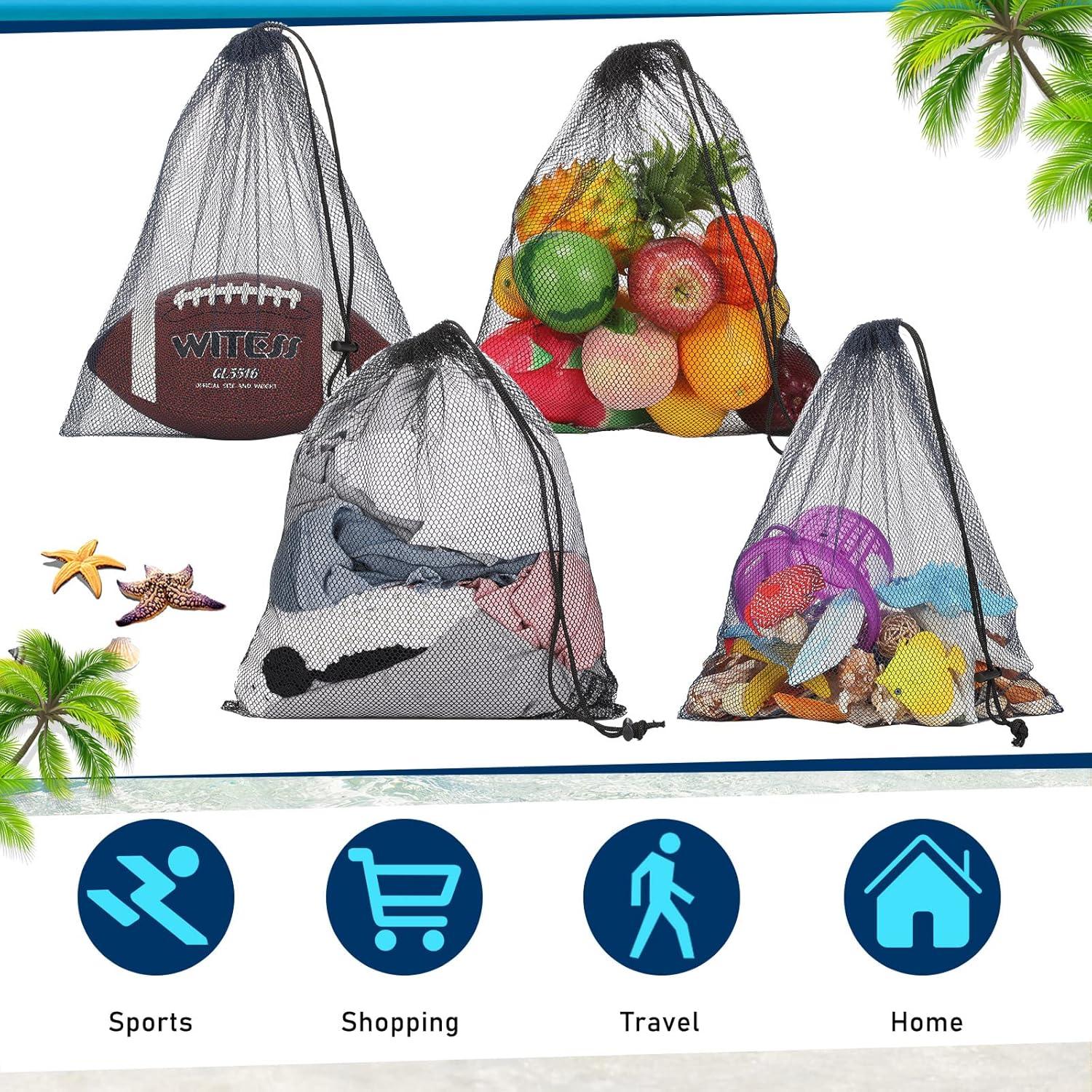 LEIFIDE 6 Bolsas de Malla Nylon con Cierre 33x39 cm