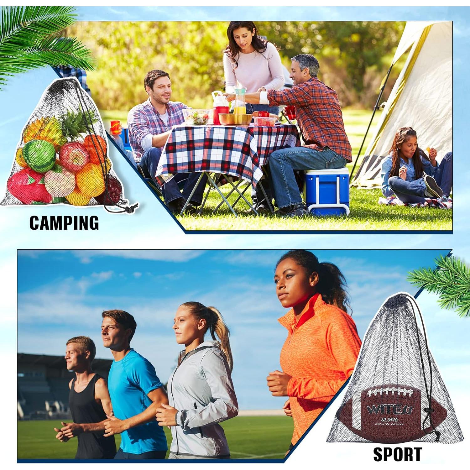 LEIFIDE 6 Bolsas de Malla Nylon con Cierre 33x39 cm