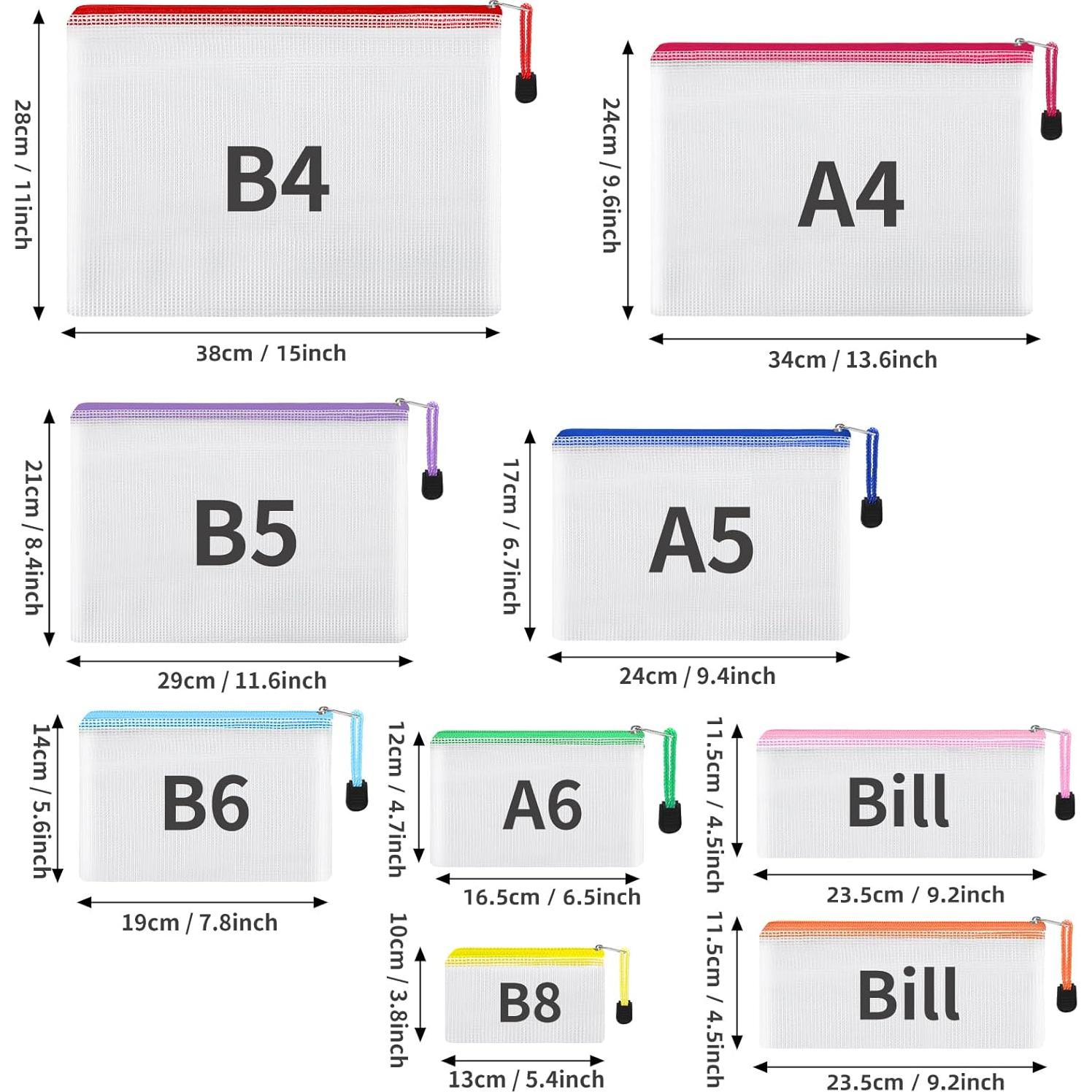 EOOUT 20pcs Bolsas de Malla con Cremallera Multicolor