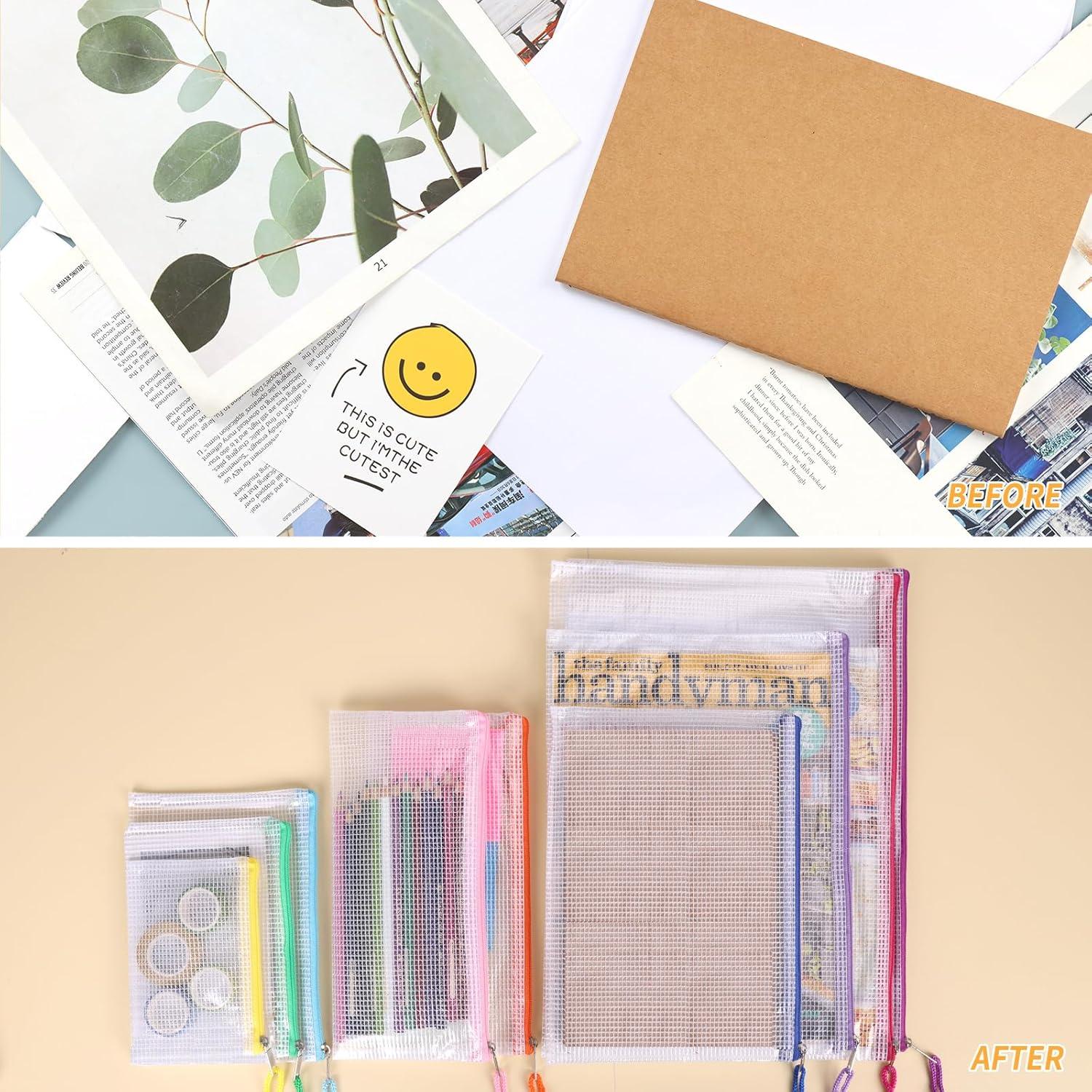 EOOUT 20pcs Bolsas de Malla con Cremallera Multicolor