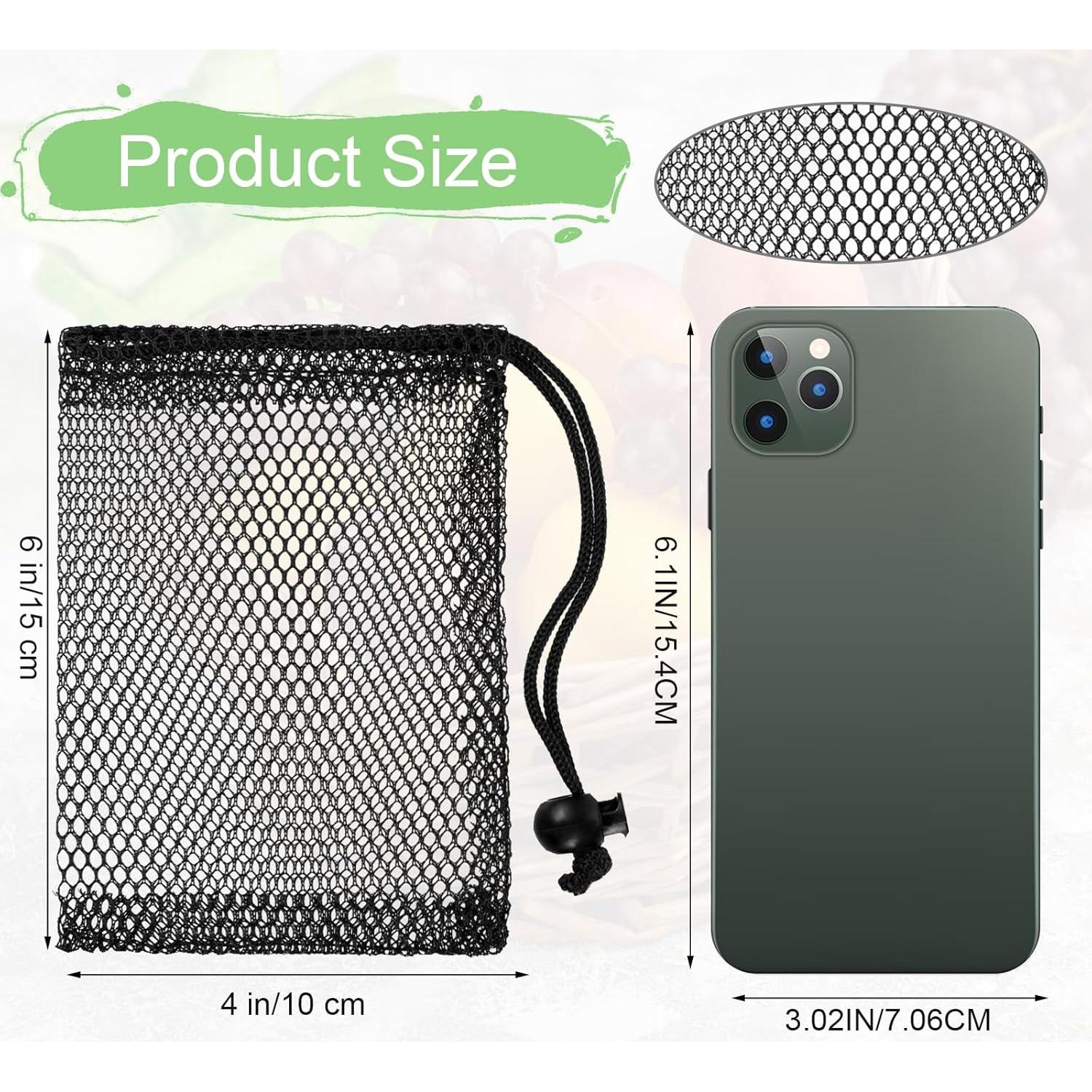 10 Bolsas de Malla Nylon 15x10 cm YUXIANLB para Gimnasio