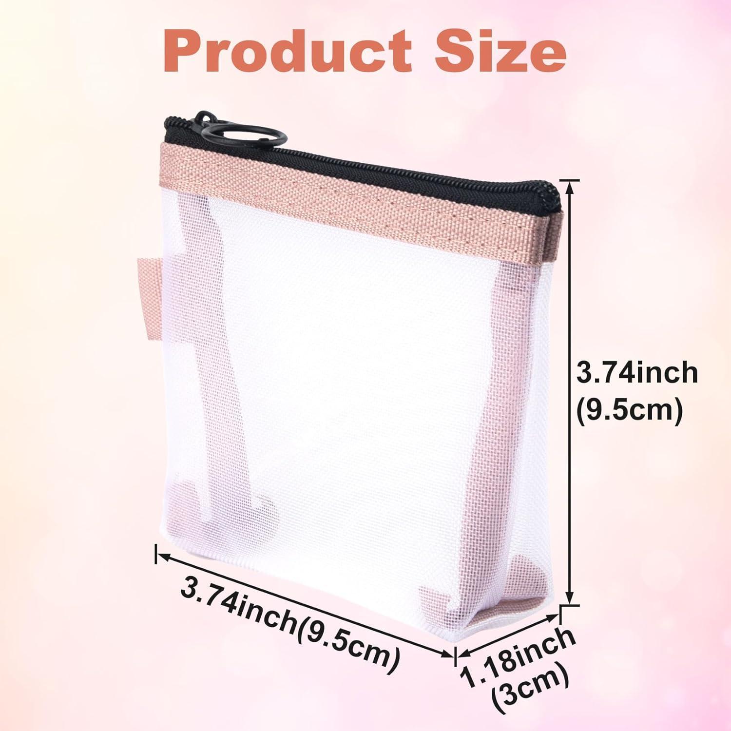 3pcs Mini Bolsa de Malla Nylon BEIQIYA Transparente
