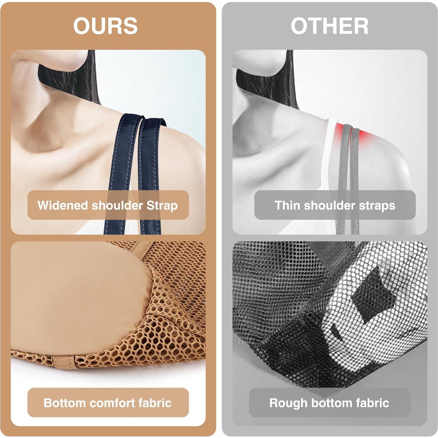 Bolsa de Playa KALIDI Caqui 27L Malla Nylon Mujeres