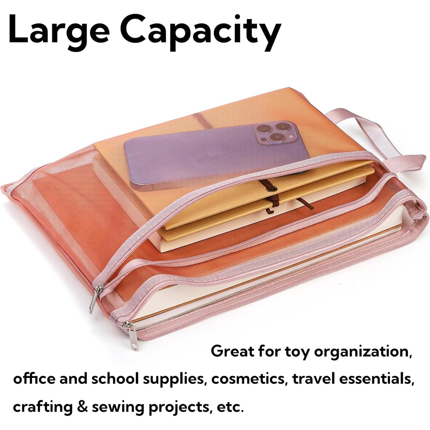 Paquete de 10 Bolsas de Malla Goaste con Cremallera A4