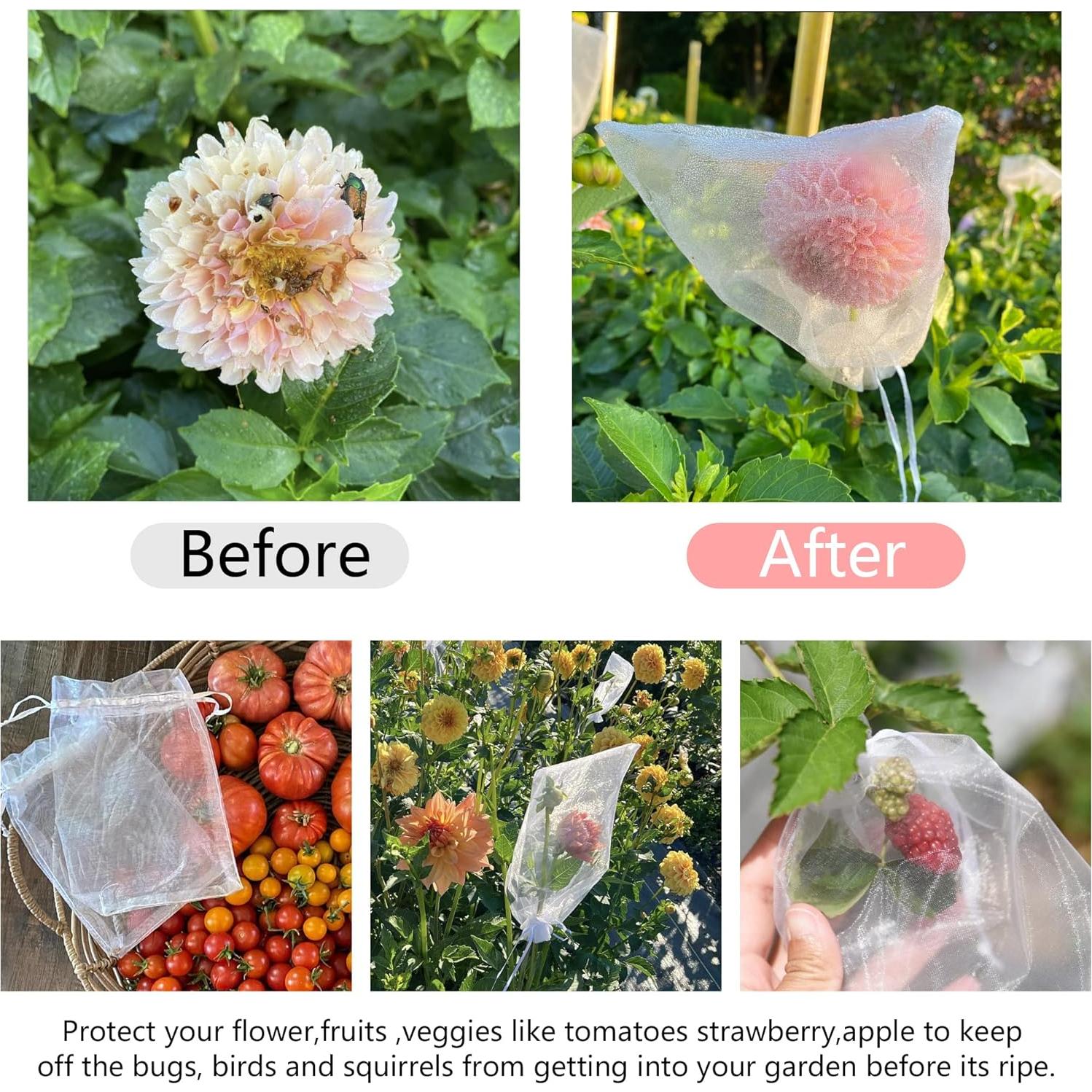 100 Bolsas de Regalo de Organza Blanca 17x23 cm para Joyería