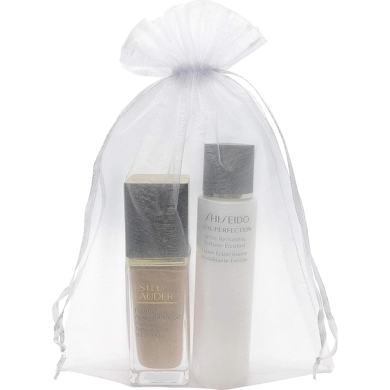 100 Bolsas de Regalo de Organza Blanca 17x23 cm para Joyería