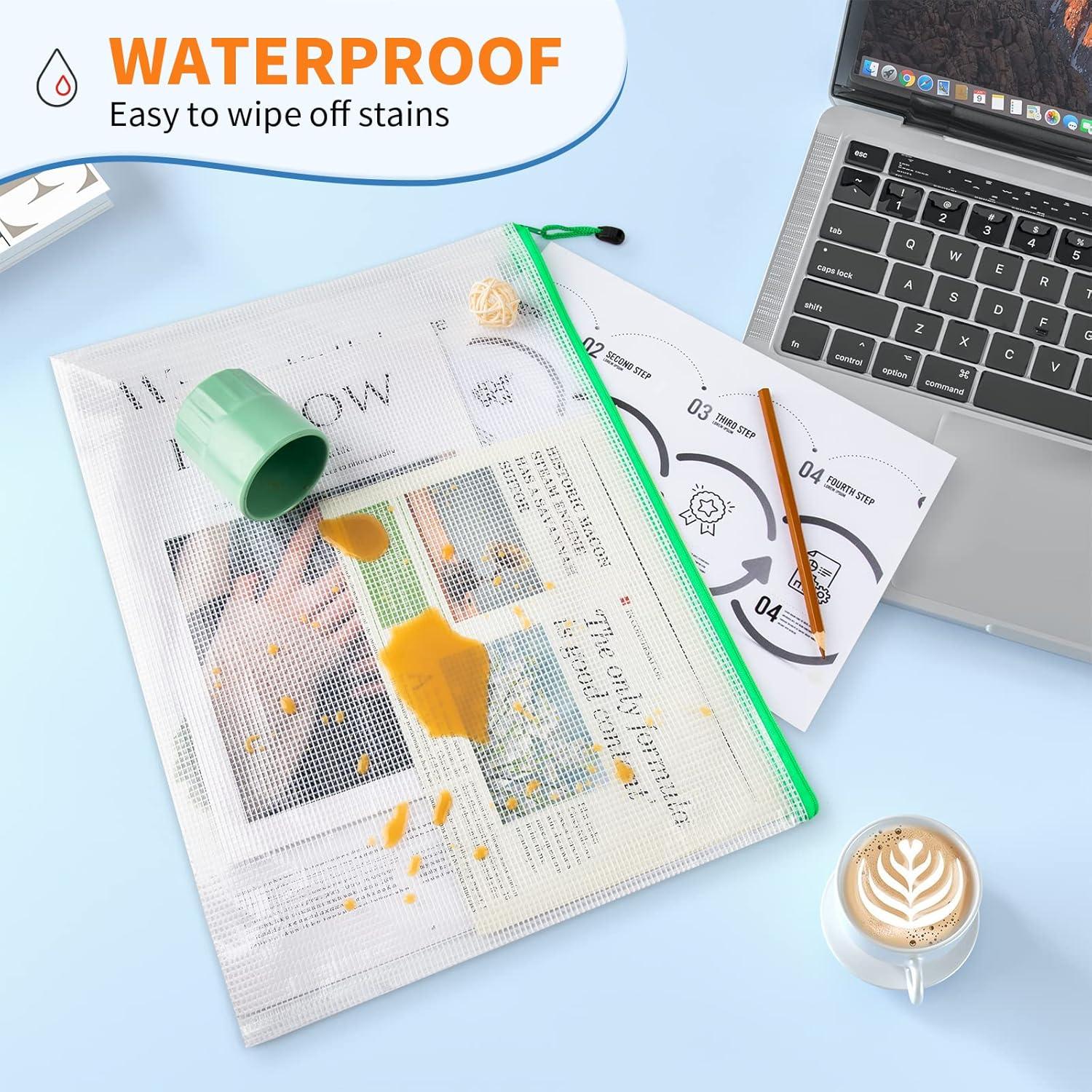 Bolsa de Malla con Cremallera Umriox 32PCS A4 Multicolor