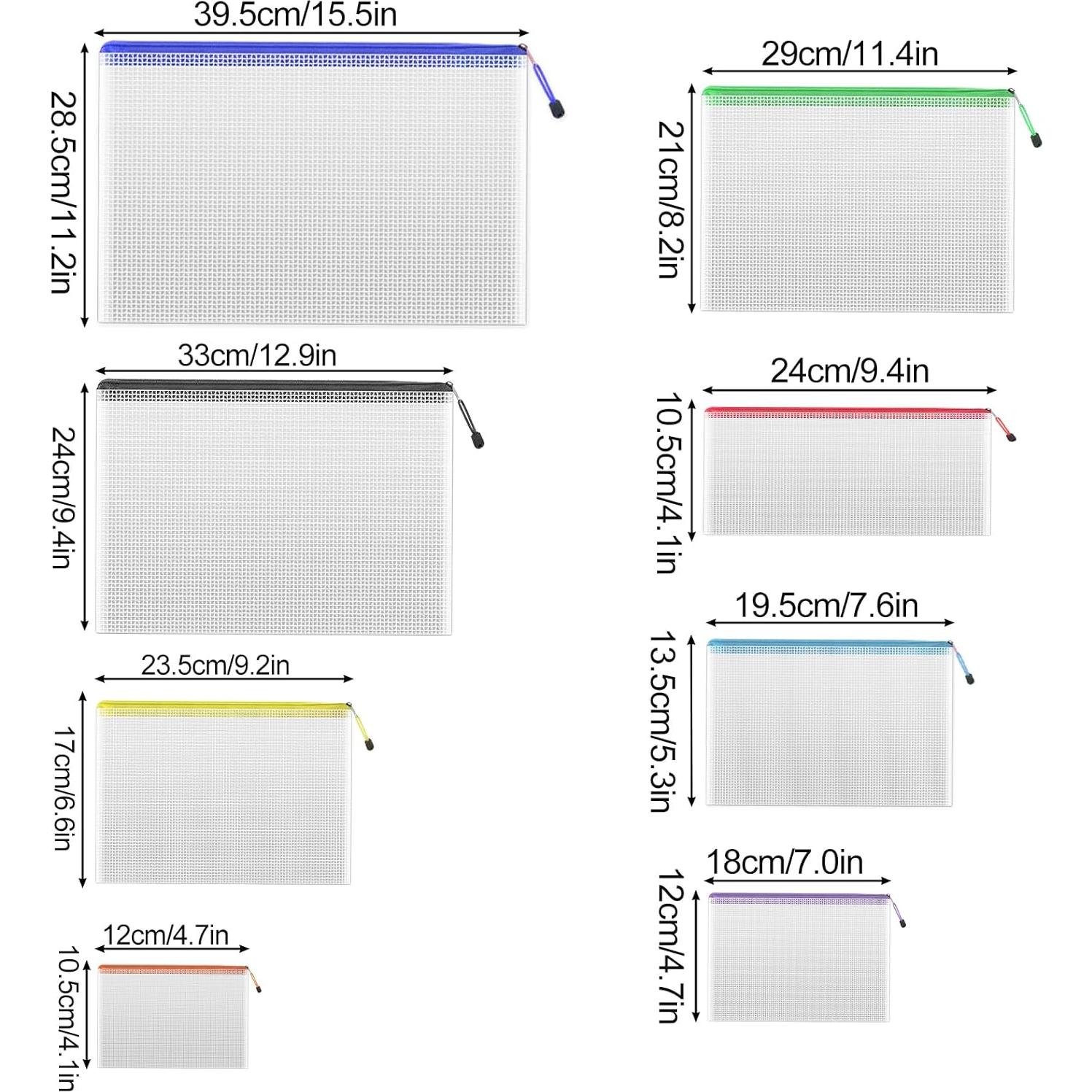 40 Bolsas de Zipper de Malla TKOOFN - 8 Tamaños Impermeables