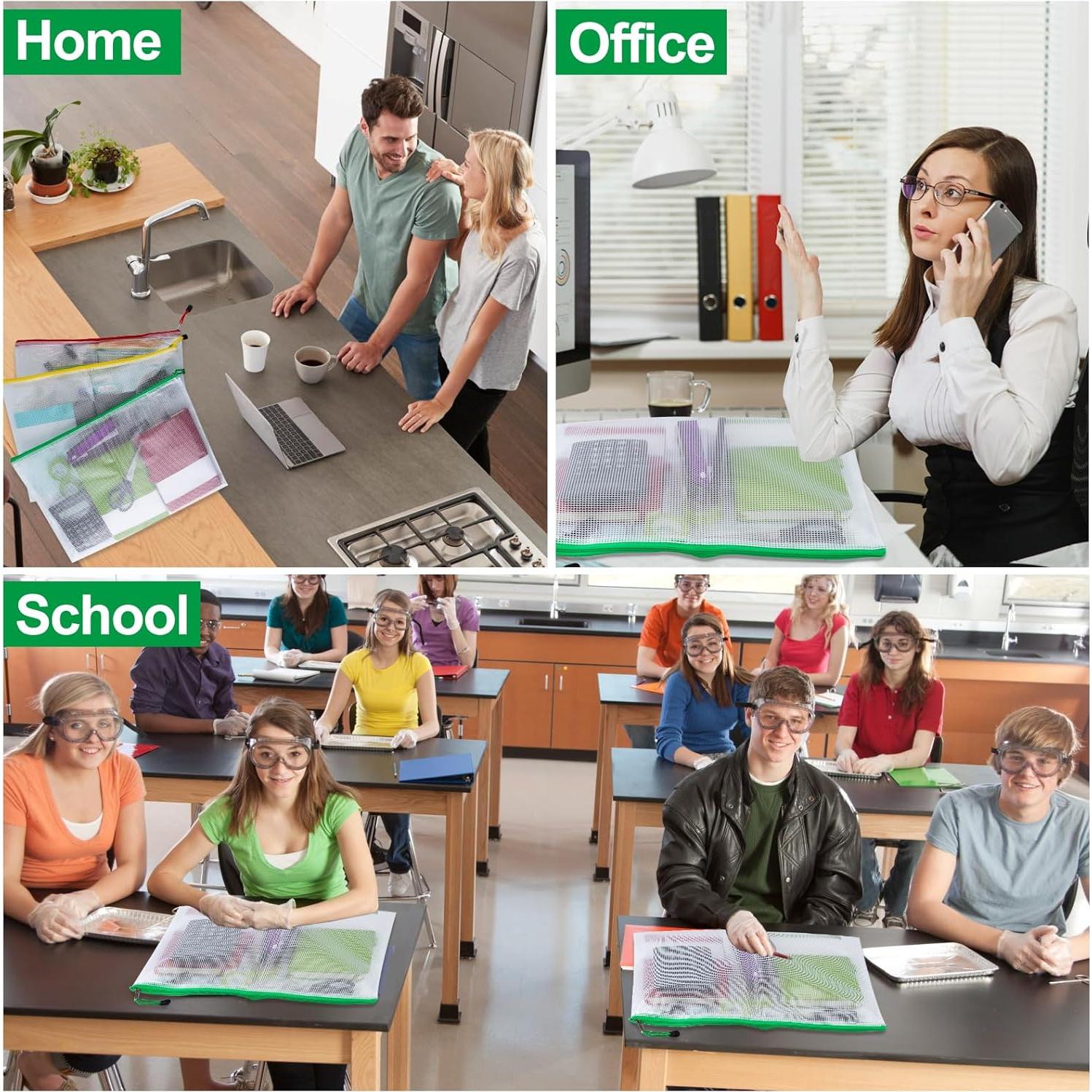 40 Bolsas de Zipper de Malla TKOOFN - 8 Tamaños Impermeables