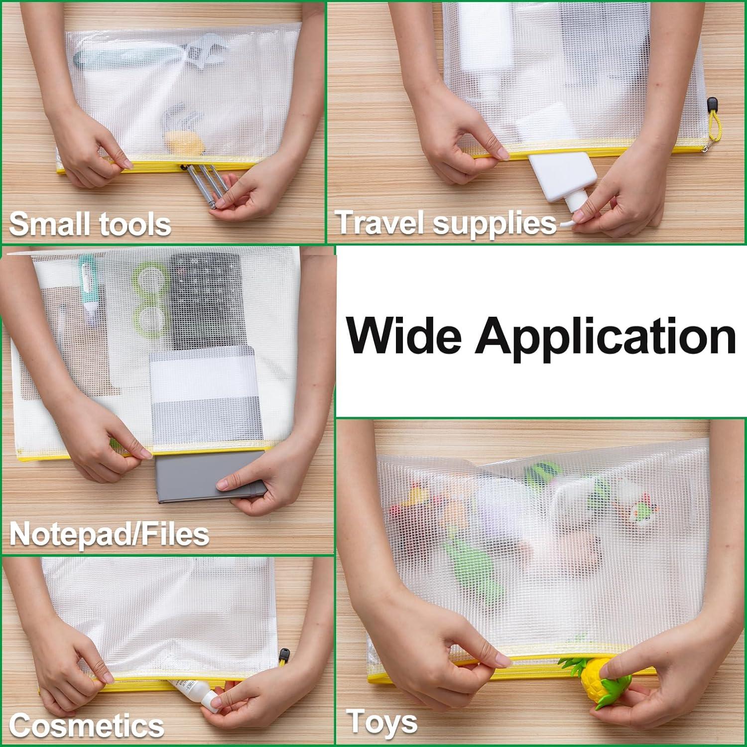 40 Bolsas de Zipper de Malla TKOOFN - 8 Tamaños Impermeables