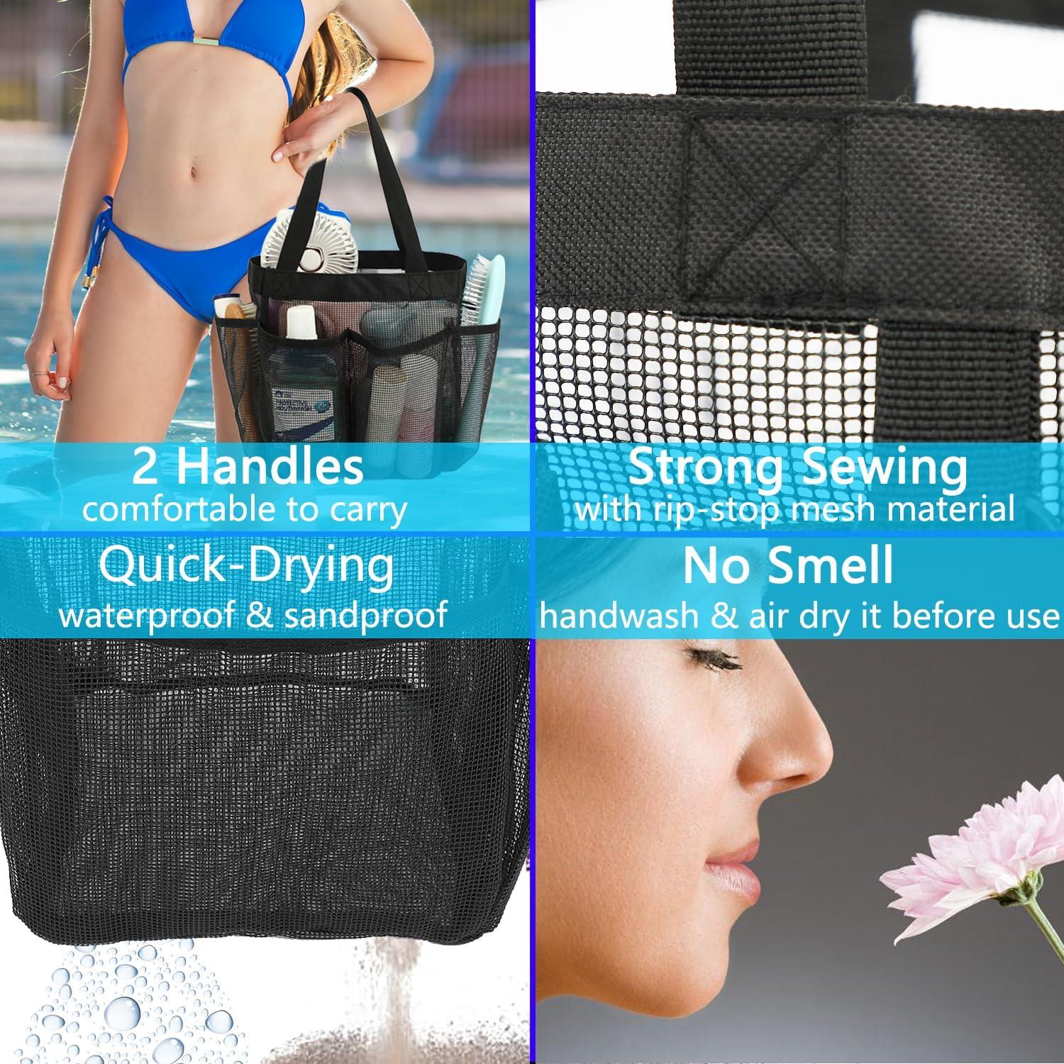 Caddy de Ducha Fammart Portátil con 7 Bolsillos Negros