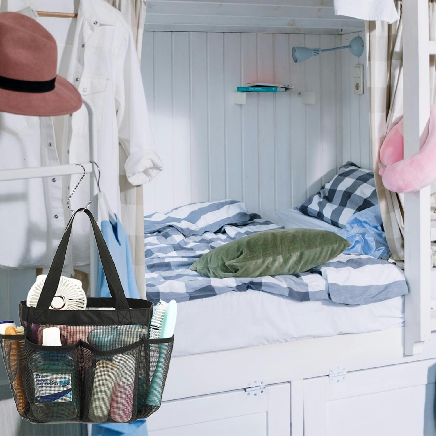 Caddy de Ducha Fammart Portátil con 7 Bolsillos Negros