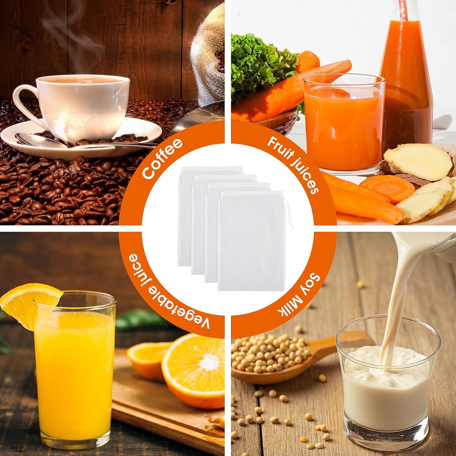 Paquete de 4 Bolsas de Leche de Nueces Nylon 20x15 cm WLLHYF