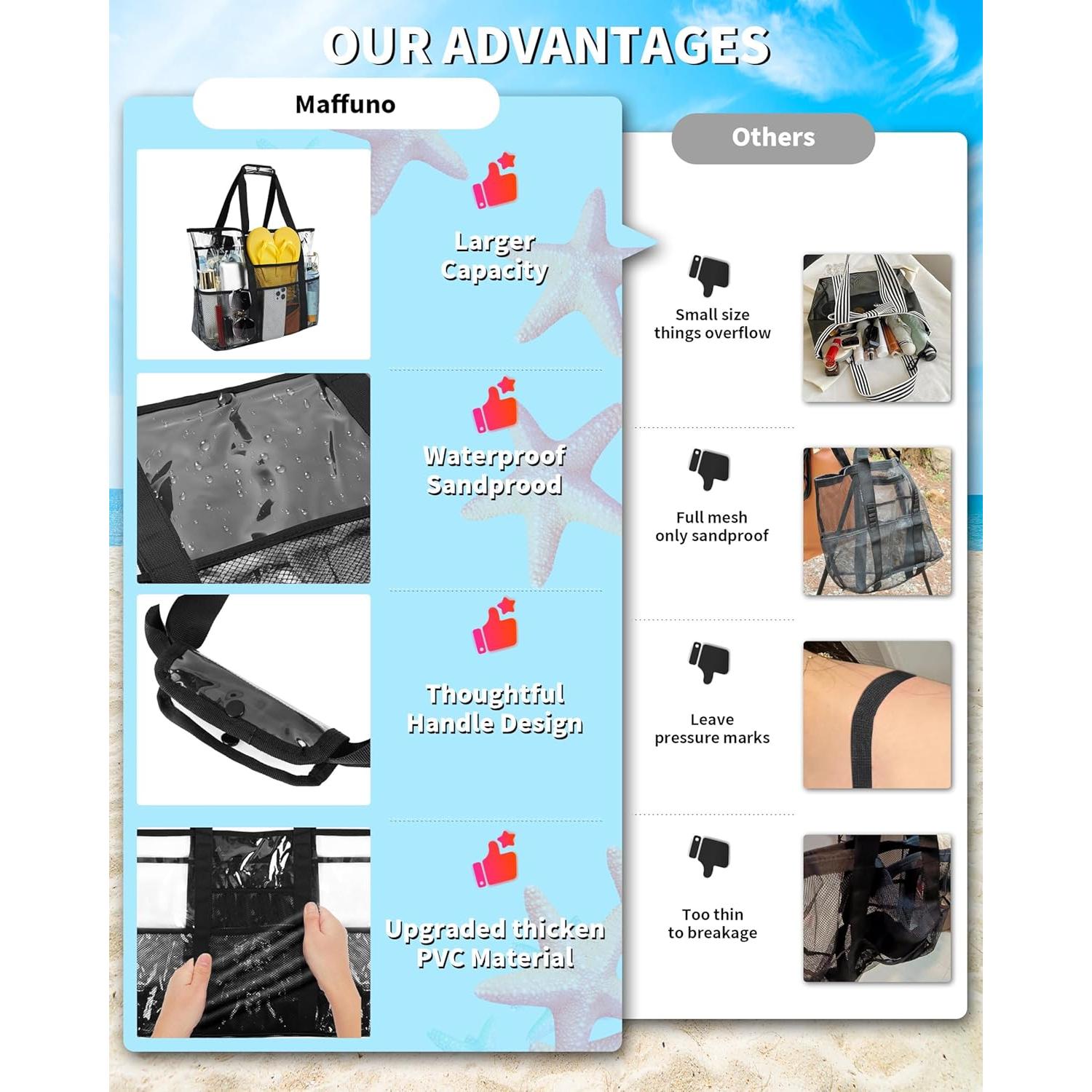 Bolsa de Playa XL Maffuno Impermeable y a Prueba de Arena