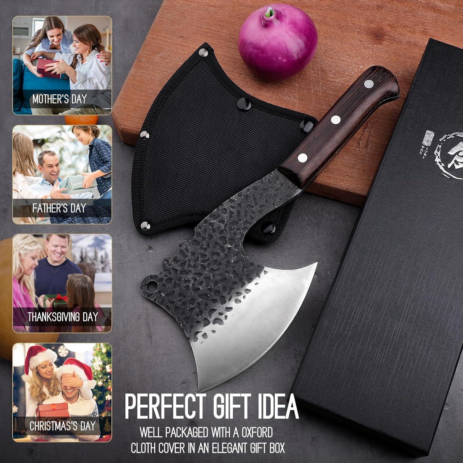 Cuchillo Cleaver de Hueso ROCOCO 13.5 cm Acero Carbono