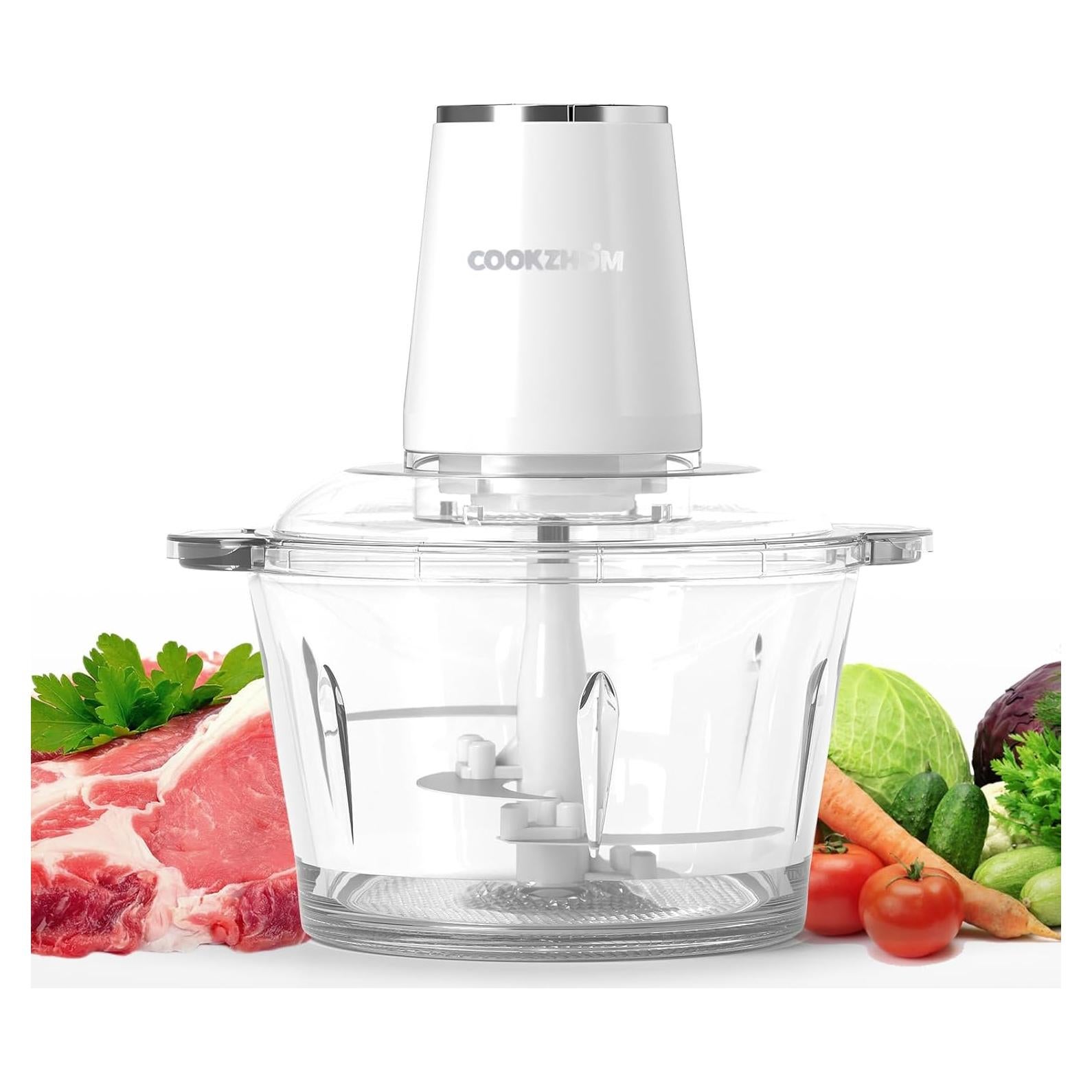 Procesador de Alimentos COOKZHOM 500W 8 Tazas Tazón Vidrio