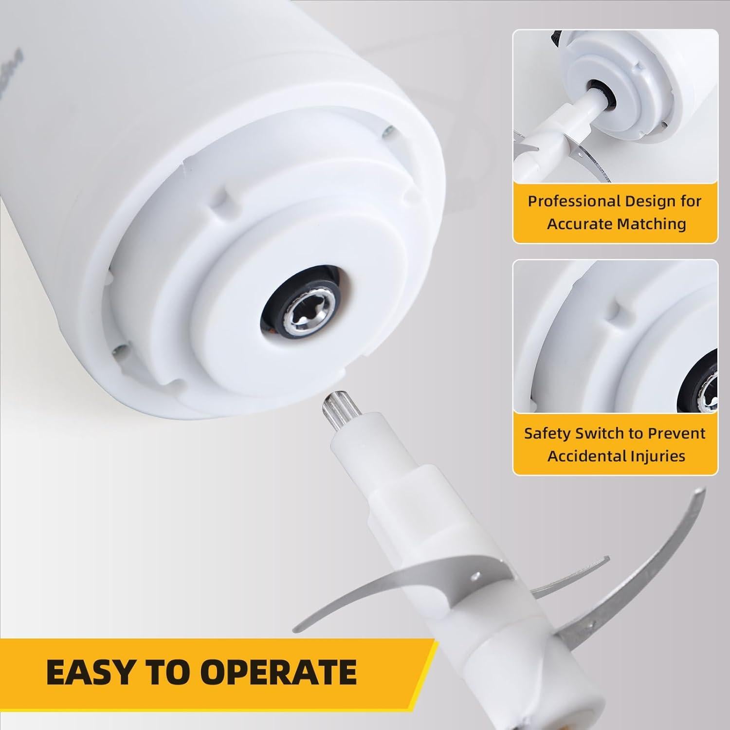 Procesador de Alimentos COOKZHOM 500W 8 Tazas Tazón Vidrio