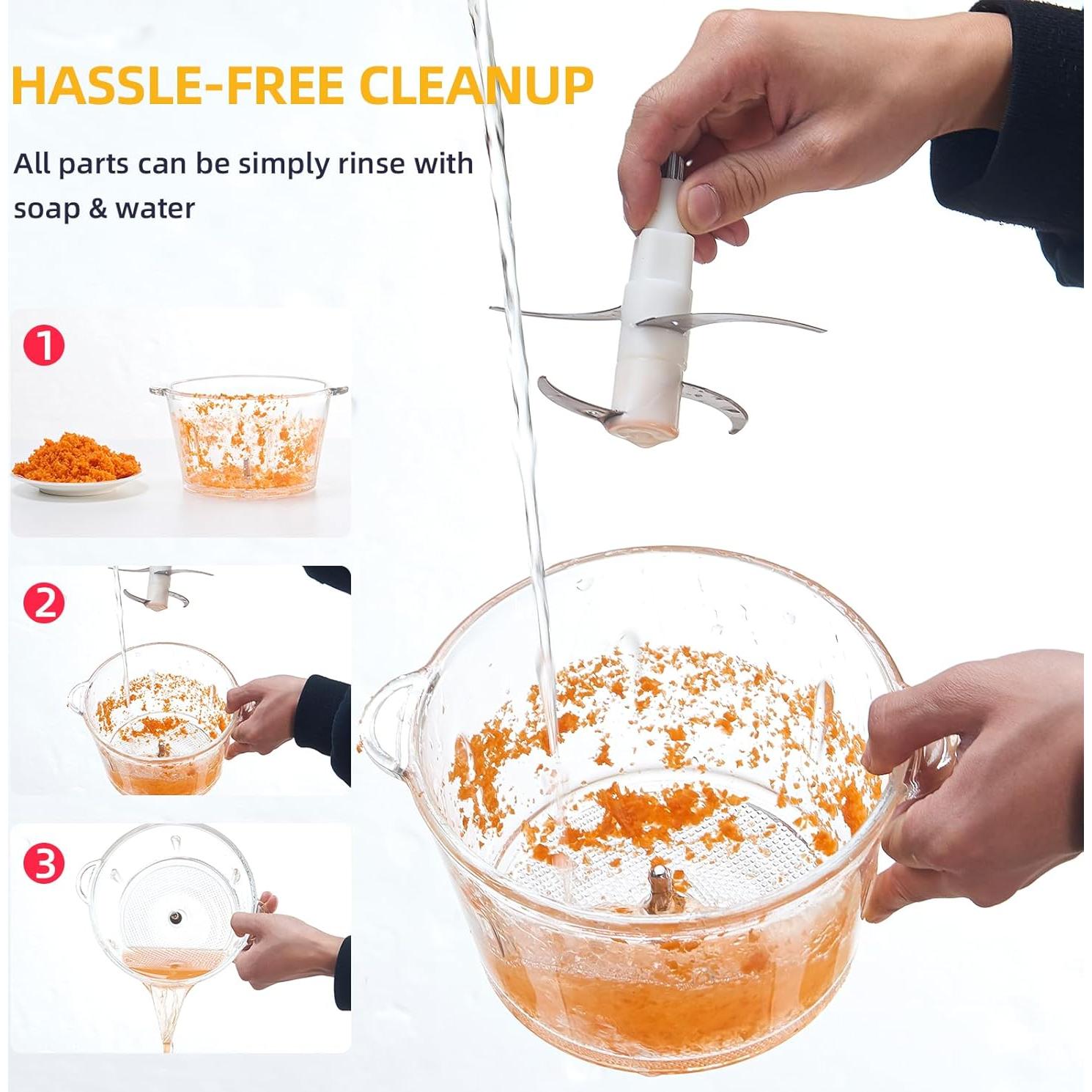 Procesador de Alimentos COOKZHOM 500W 8 Tazas Tazón Vidrio