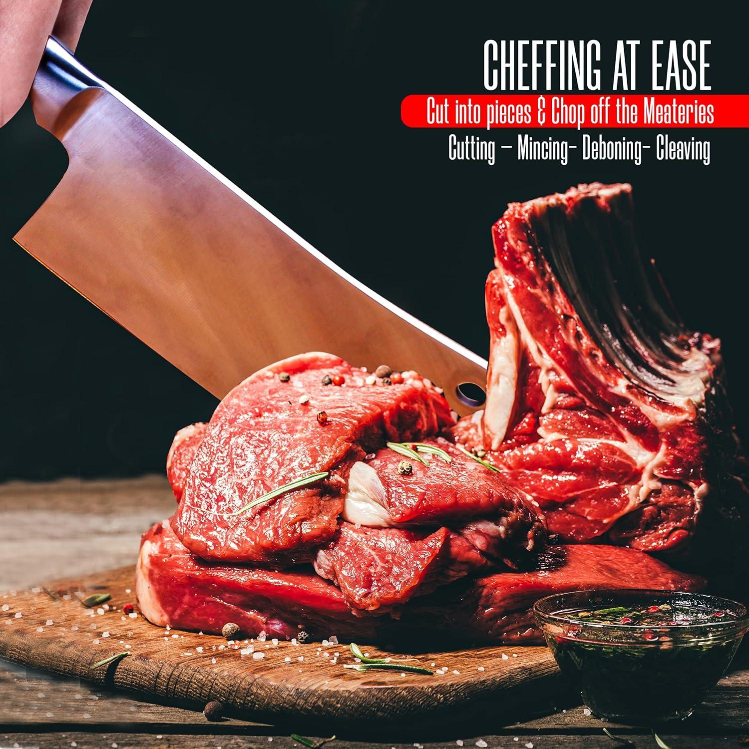 Cuchillo de Carnicero Utopia Kitchen 17,78 cm Acero Inoxidable