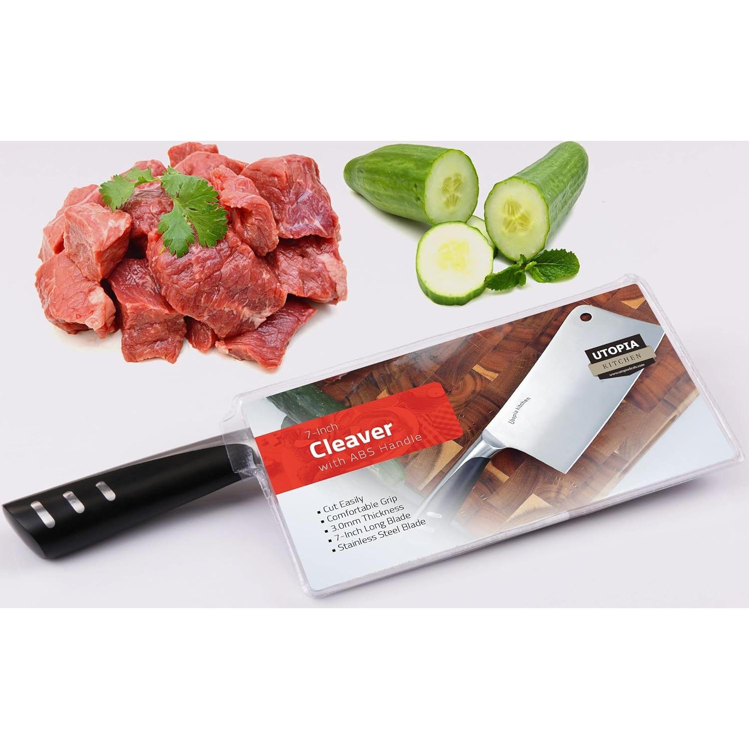 Cuchillo de Carnicero Utopia Kitchen 17,78 cm Acero Inoxidable