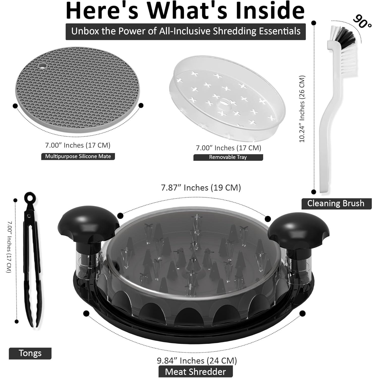 Desmenuzador de Pollo KitchPro Grande - Manual, Antideslizante