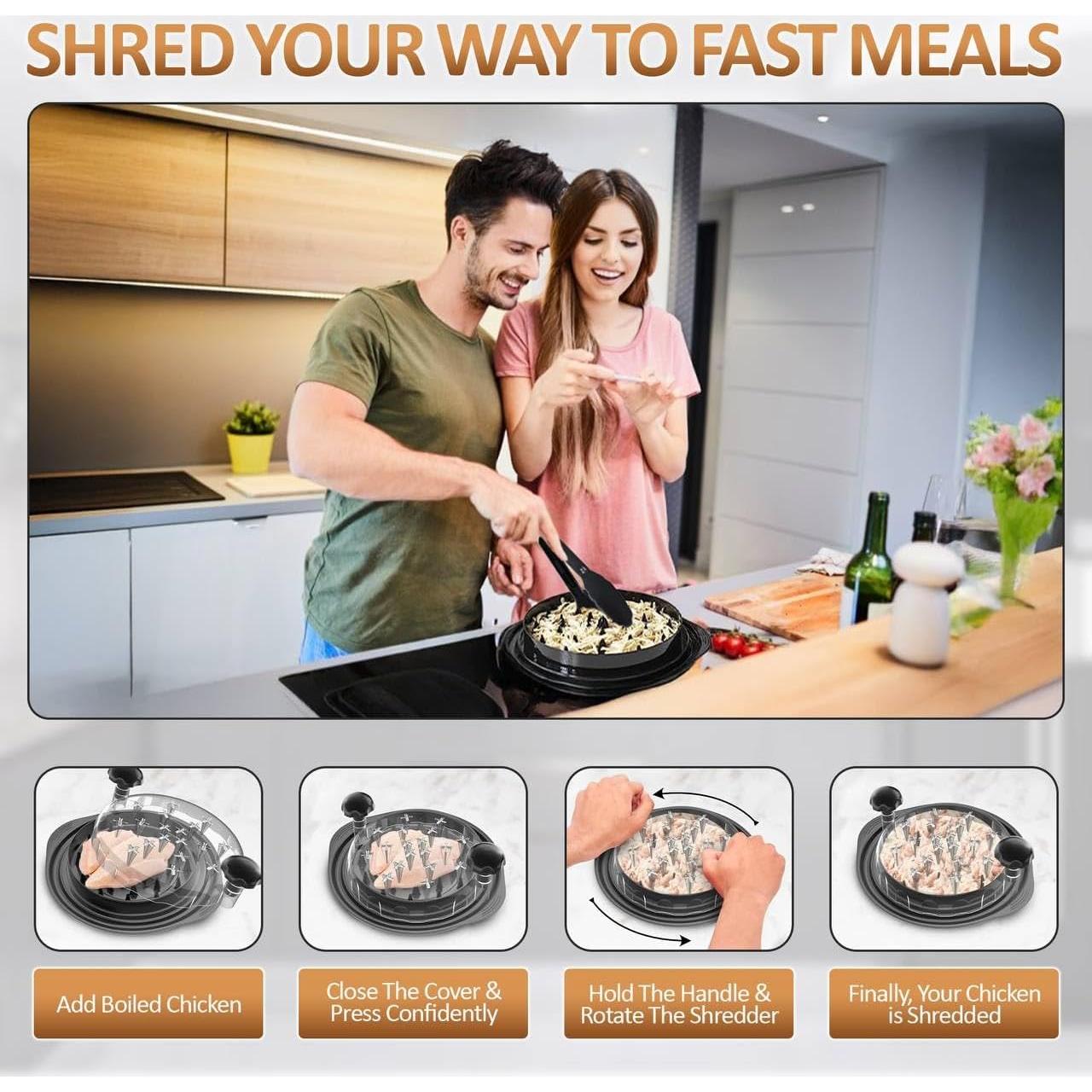 Desmenuzador de Pollo KitchPro Grande - Manual, Antideslizante