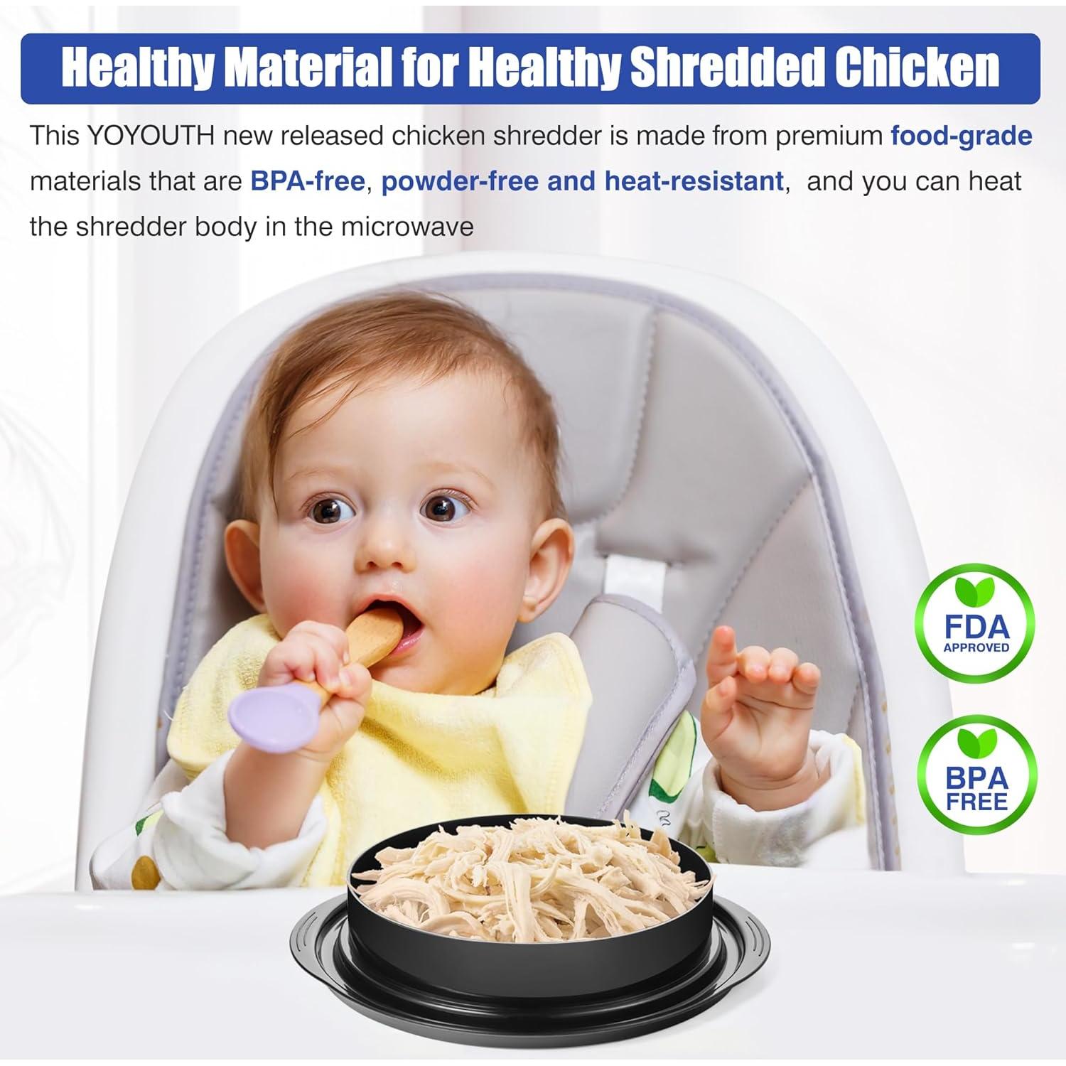 Desmenuzadora de Pollo YOYOUTH Estándar 20 cm Antideslizante