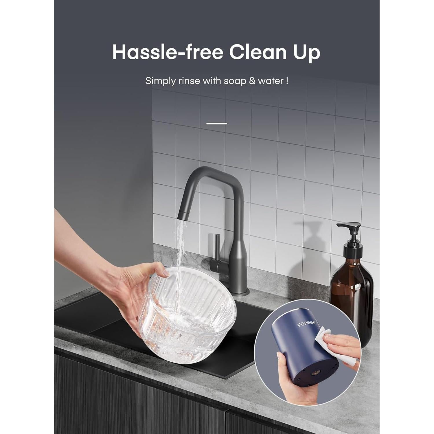 Procesador de Alimentos FOHERE 300W, Picadora Eléctrica 8T + 7T