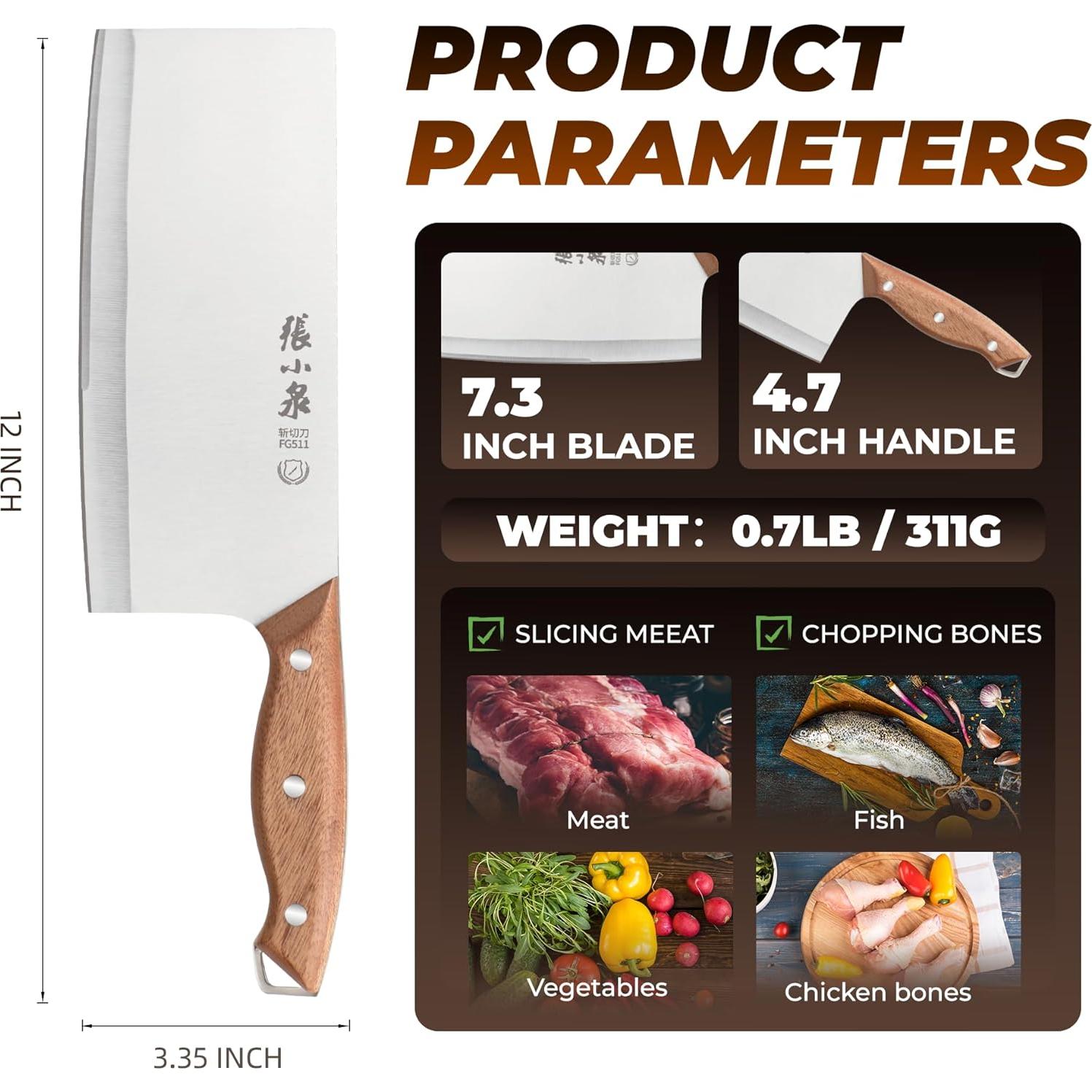 Cuchillo de Carne ZHANG XIAO QUAN 18.5 cm Acero Inoxidable