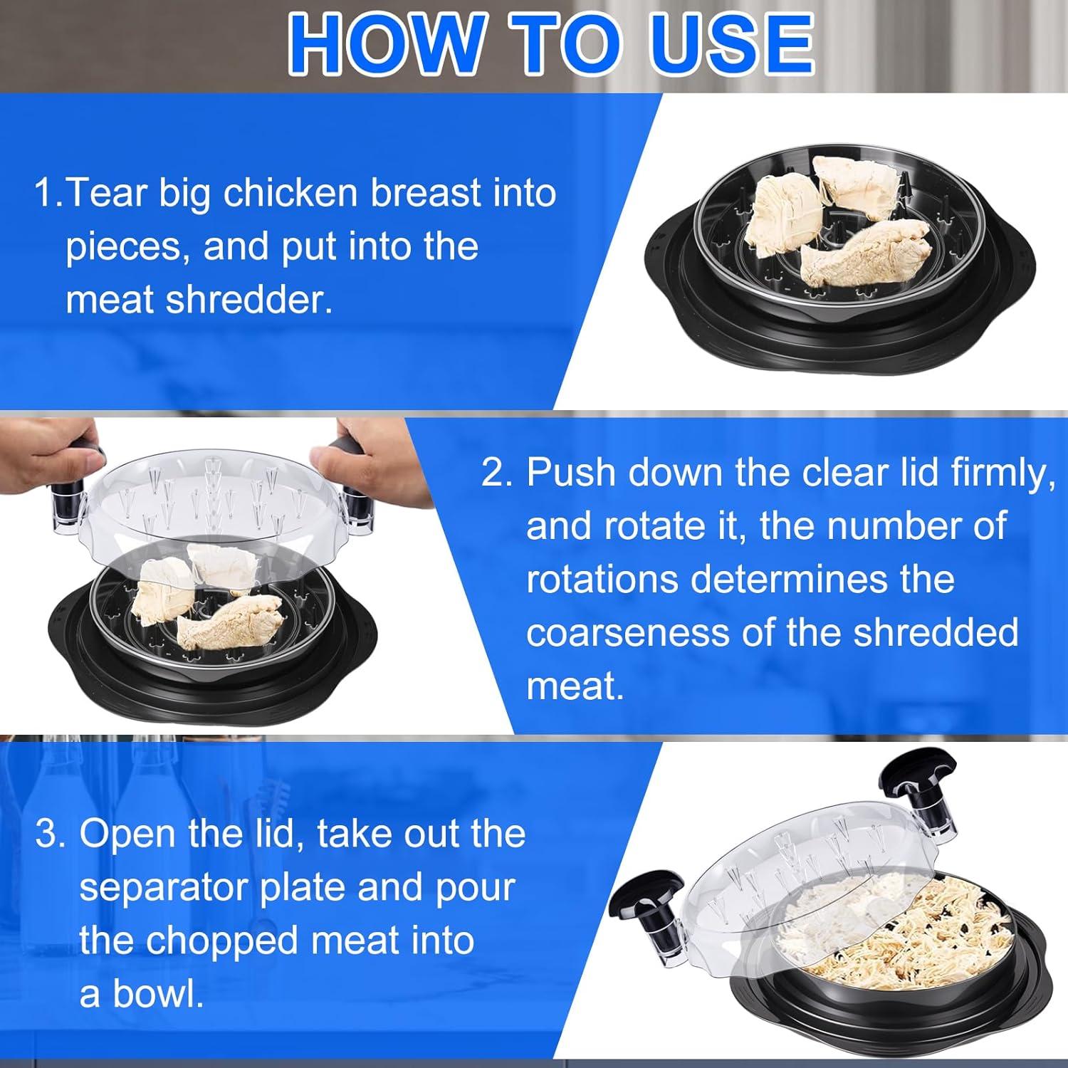 Desgarrador de Pollo Jopplim, Ergonomico, Antideslizante, 427g