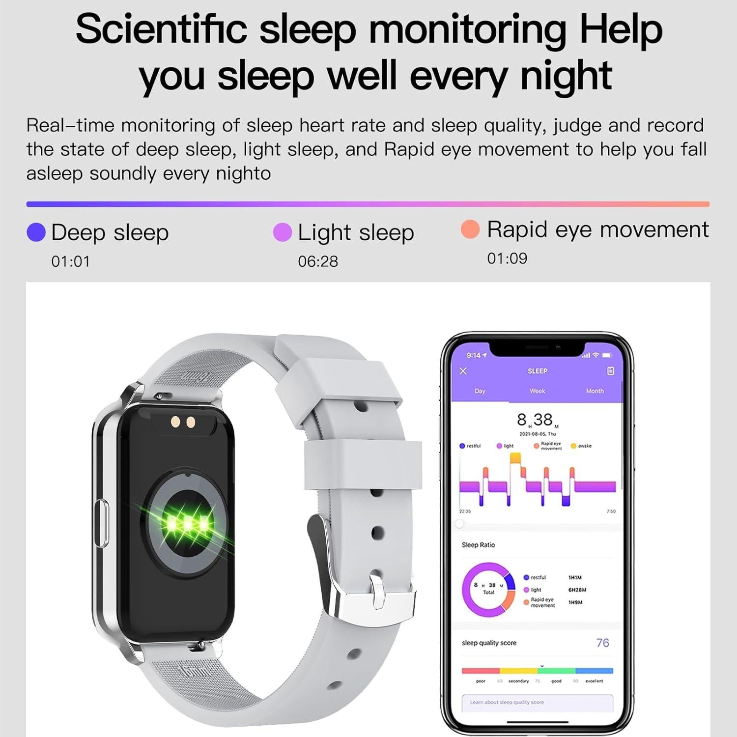 Reloj Inteligente Virozis P67 Fitness Tracker IP68 Salud