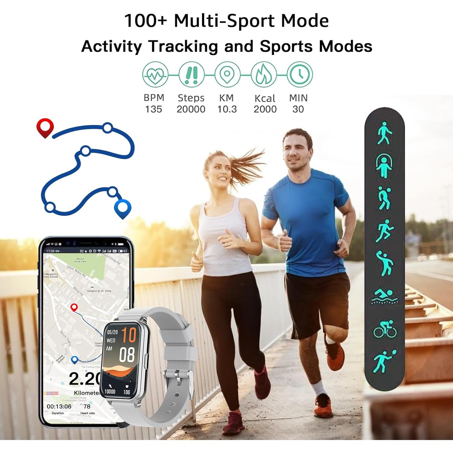 Reloj Inteligente Virozis P67 Fitness Tracker IP68 Salud