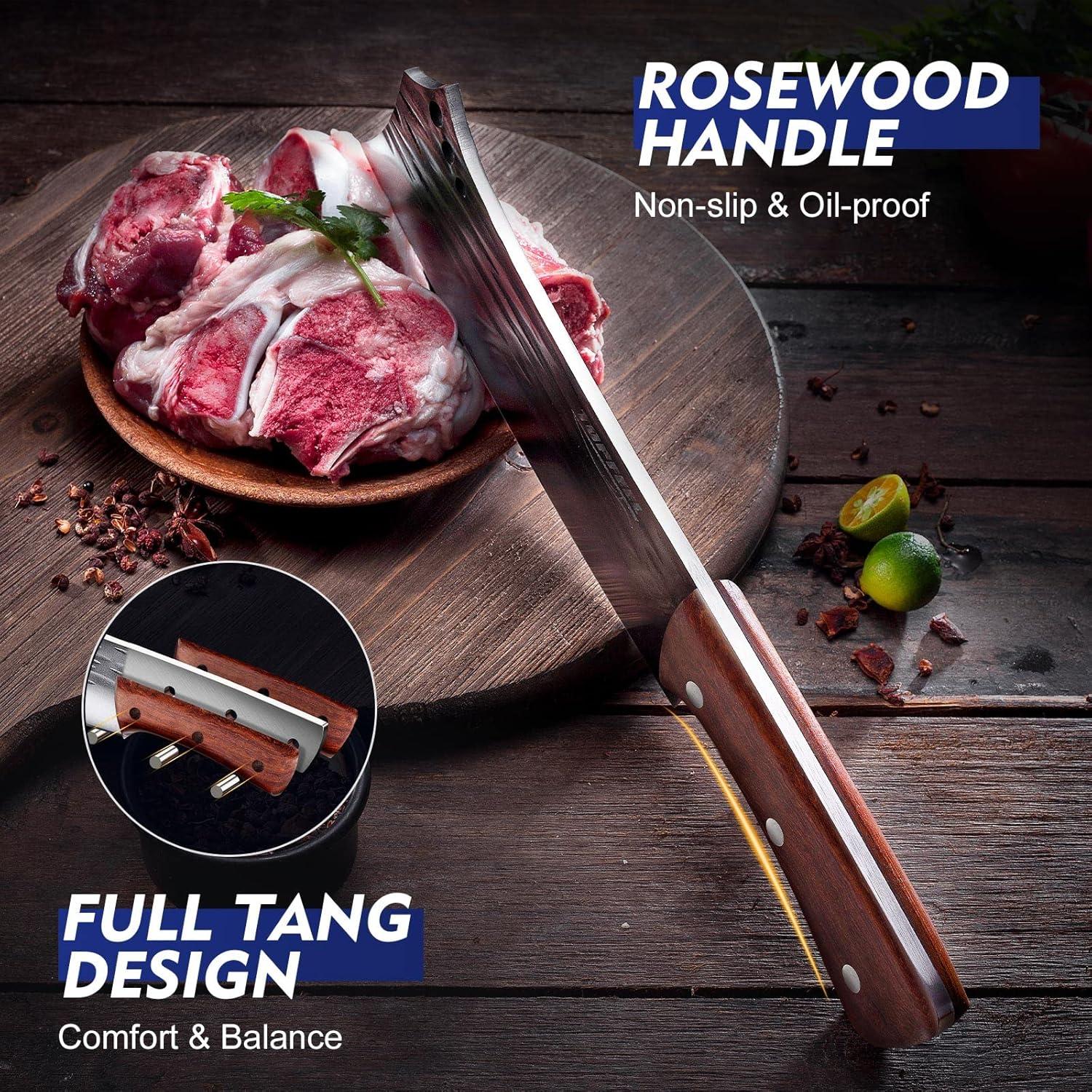 Juego de 2 cuchillos de carnicero Topfeel forjados 35,56 cm