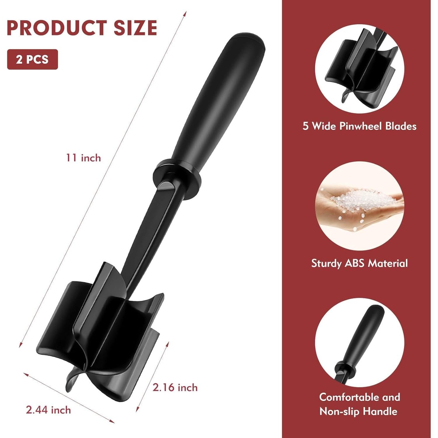 Picador de Carne de Silicona EoaMen 2 Piezas Resistente al Calor