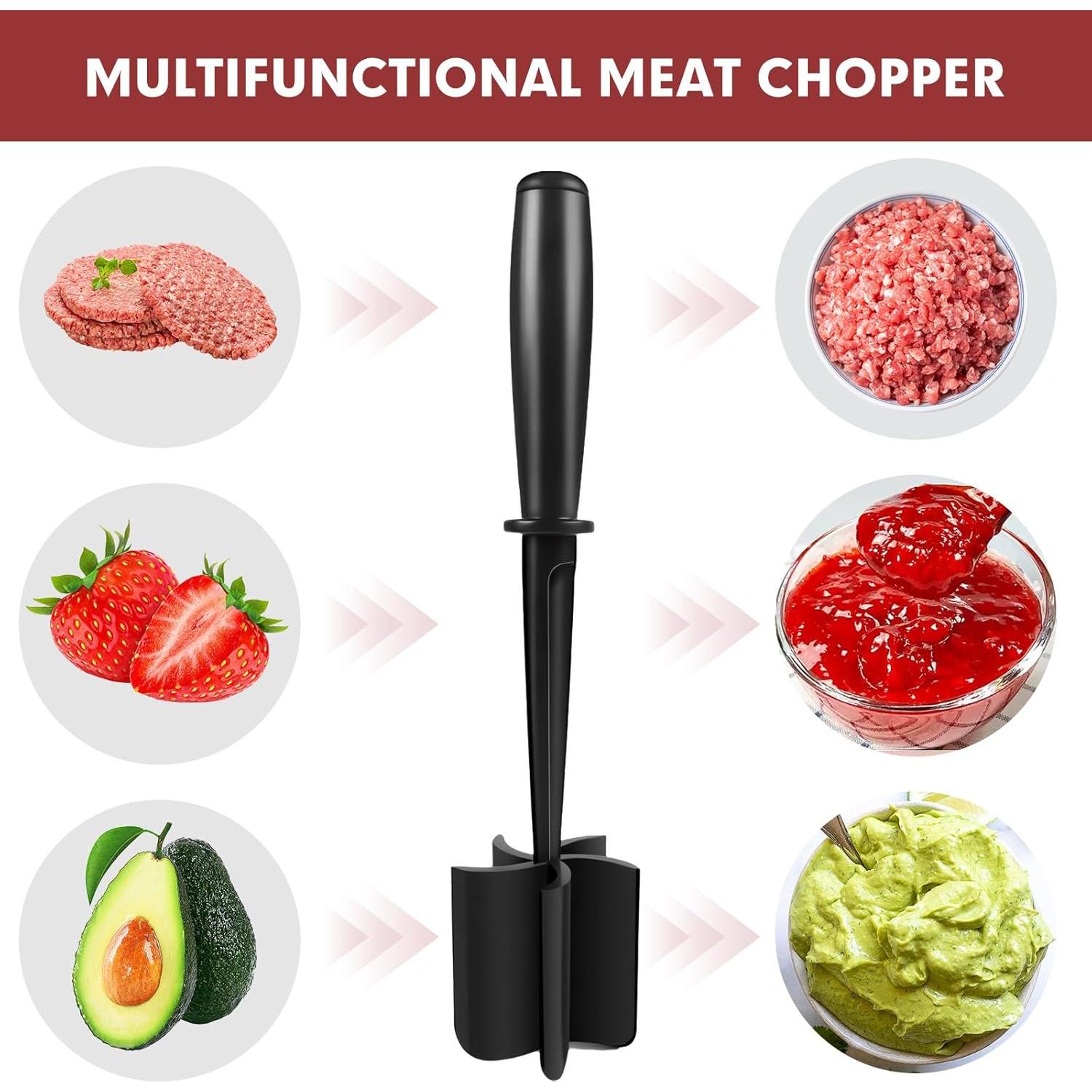 Picador de Carne de Silicona EoaMen 2 Piezas Resistente al Calor