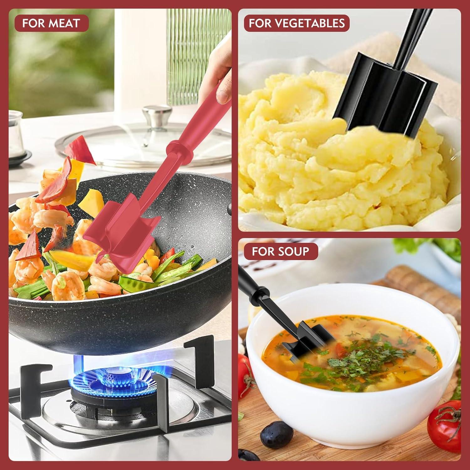 Picador de Carne de Silicona EoaMen 2 Piezas Resistente al Calor