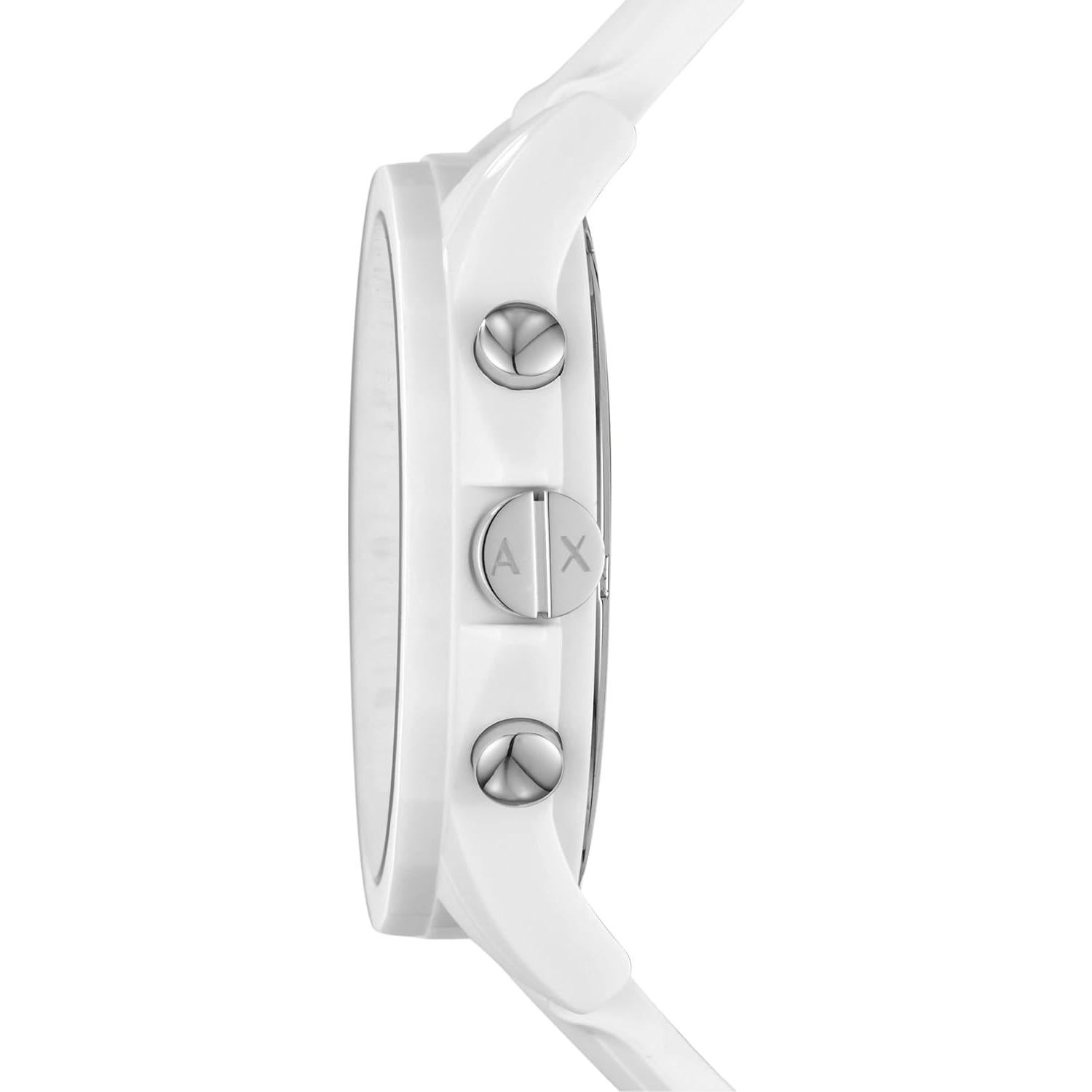 Reloj Cronógrafo Armani Exchange AX1325 44mm Silicona Blanca